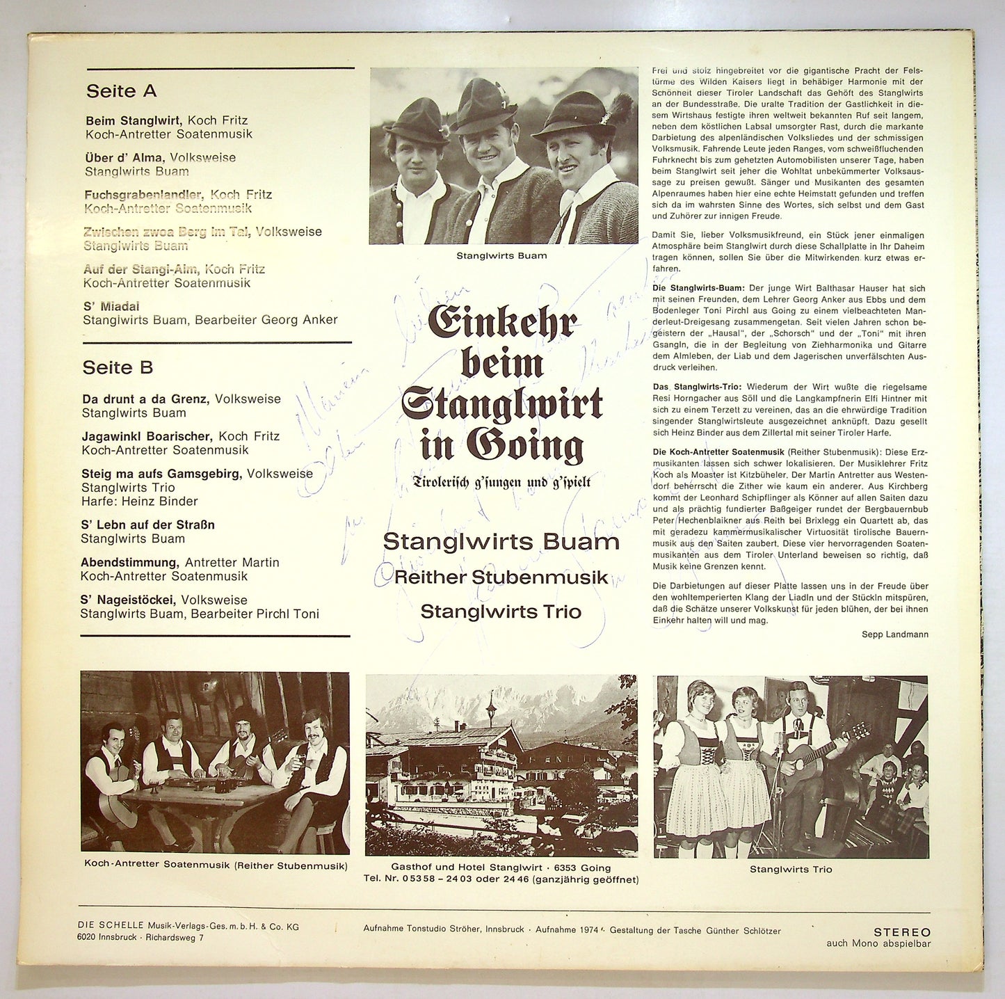 EBOND Einkehr Beim Stanglwirt (Tirolerisch G'sungen Und G'spielt) Vinile V107030