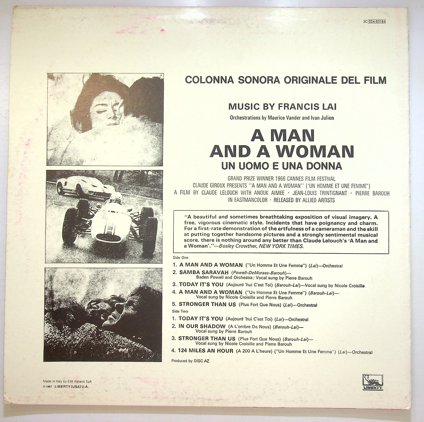 EBOND Francis Lai - A Man And A Woman (Original Soundtrack) Vinile V107045