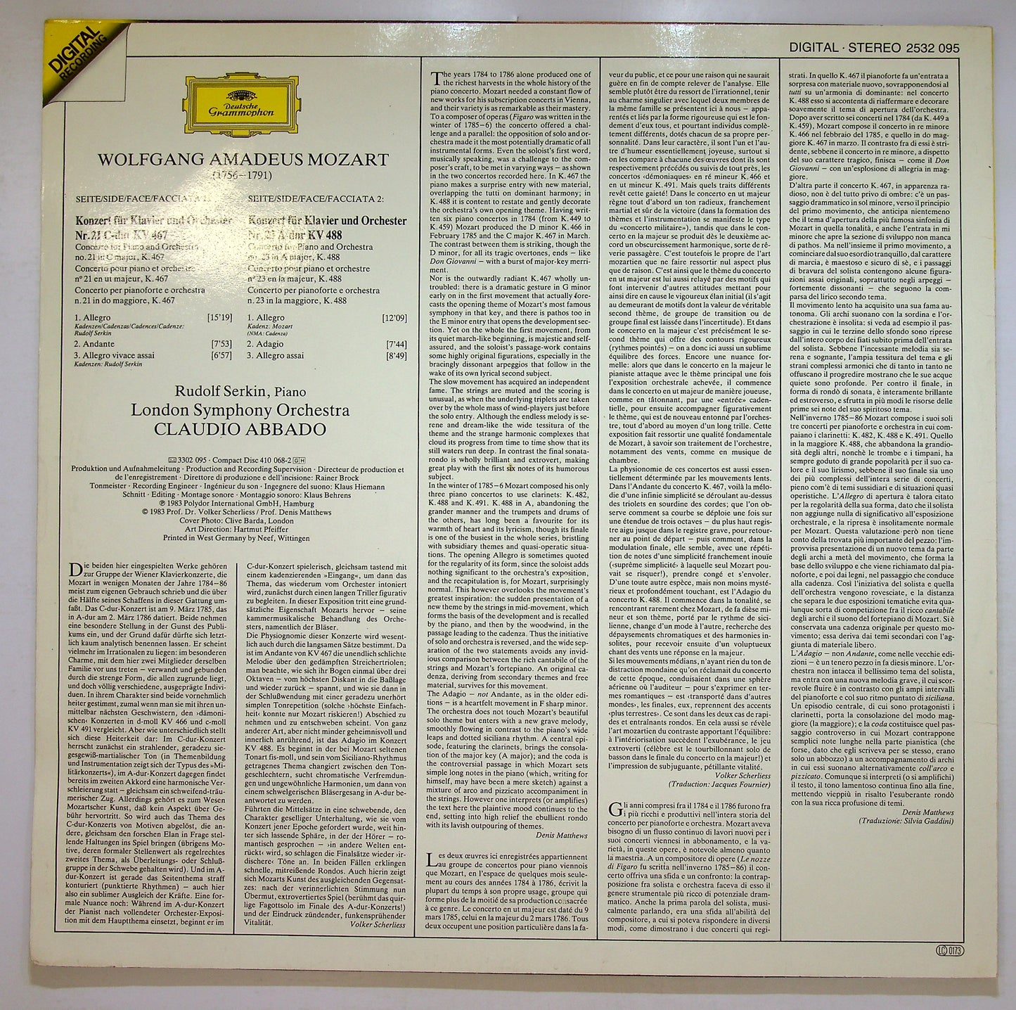 EBOND Klavierkonzerte - Piano Concertos Nos. 21 & 23 Vinile V107078