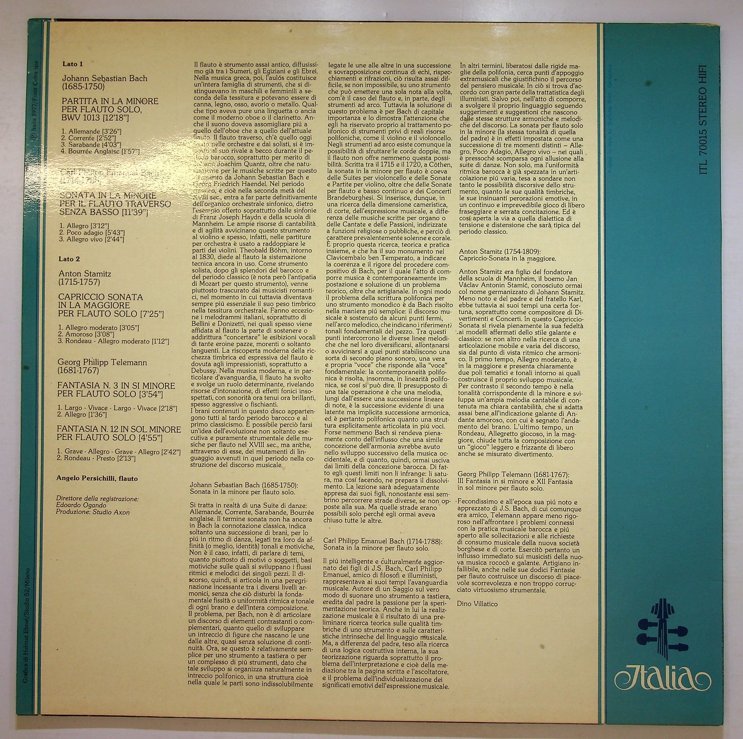 EBOND Angelo Persichilli - Il Flauto Nel Settecento Tedesco Vinile V107089