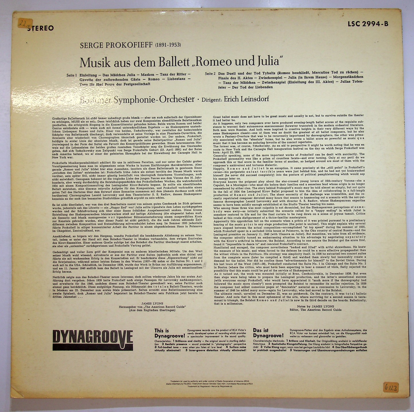 EBOND Prokofieff - Romeo And Juliet Vinile V107098