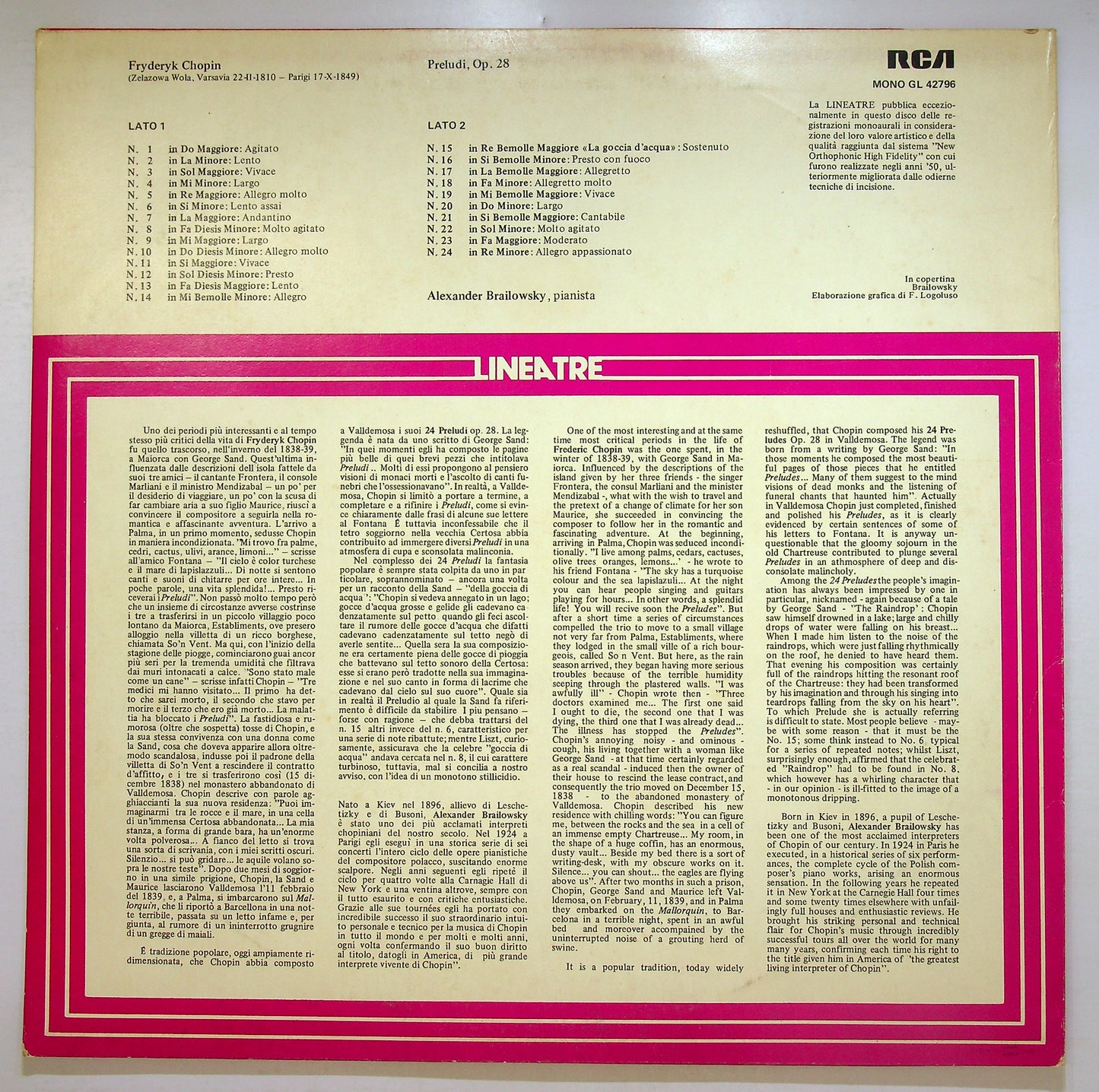 EBOND Frederic Chopin - Preludi Op.28 Vinile V107121