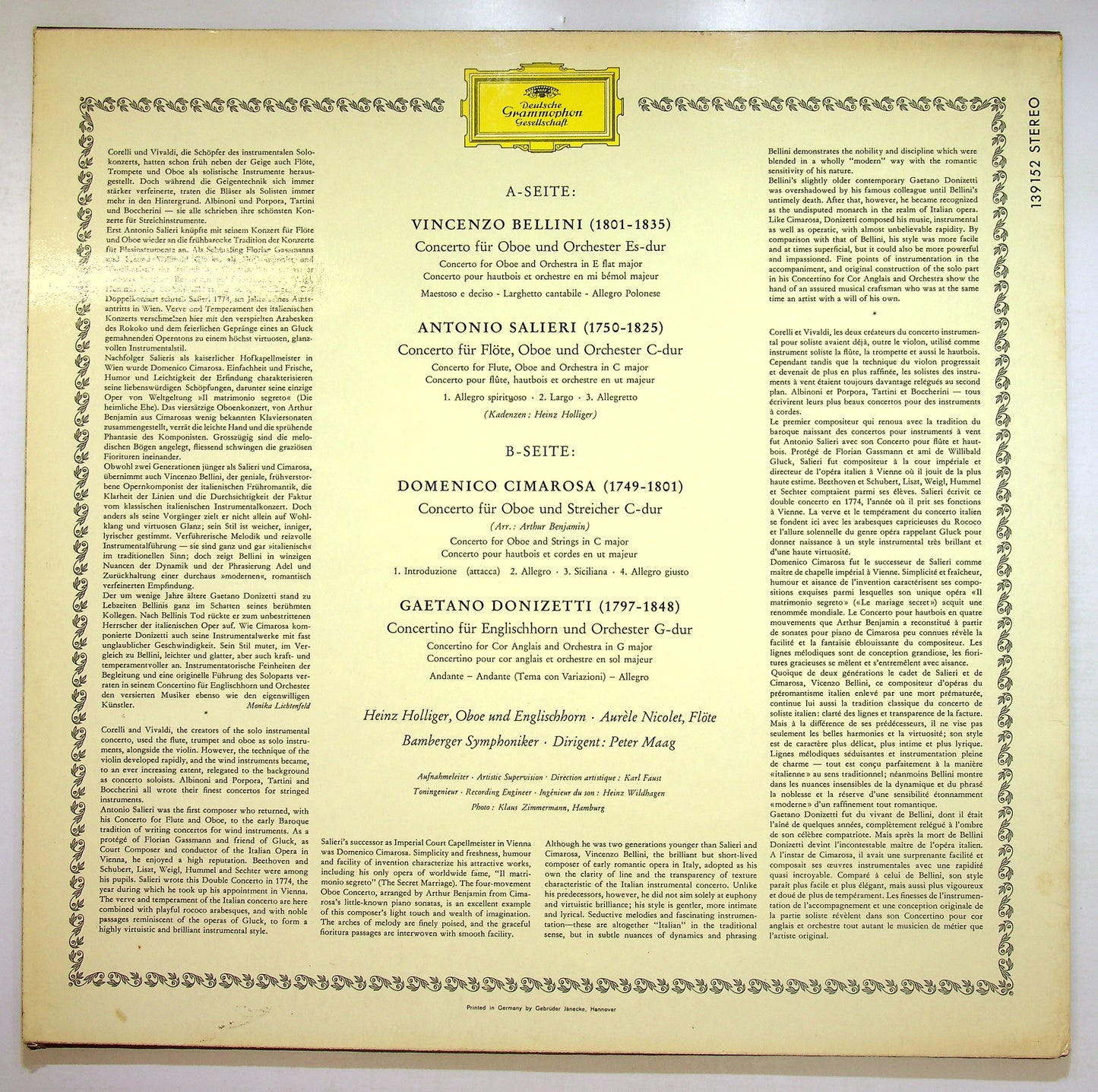 EBOND Heinz Holliger - Virtuose Oboenkonzerte Vinile V107137