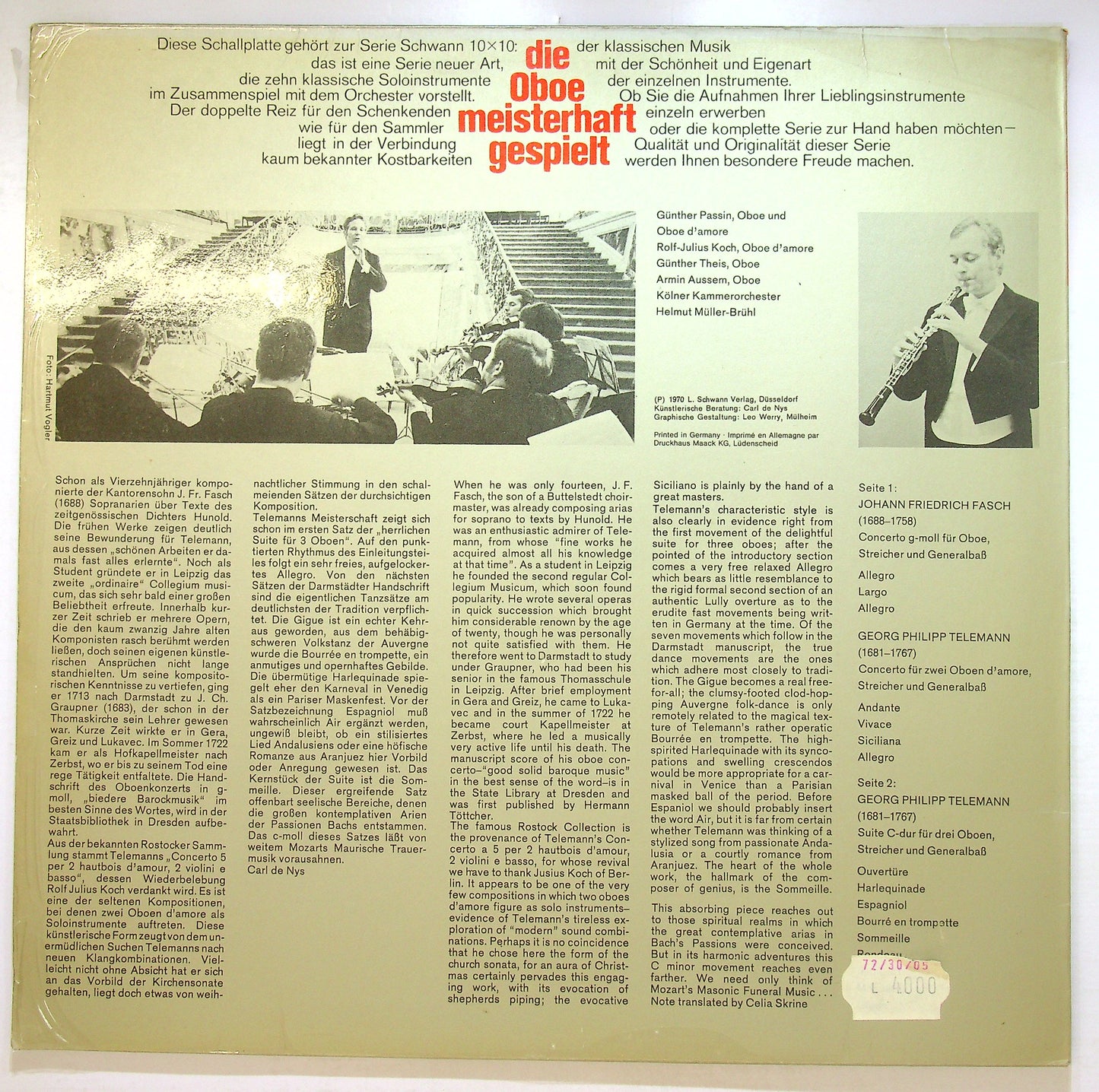 EBOND Gunther Passin - Die Oboe Meisterhaft Gespielt Vinile V107140