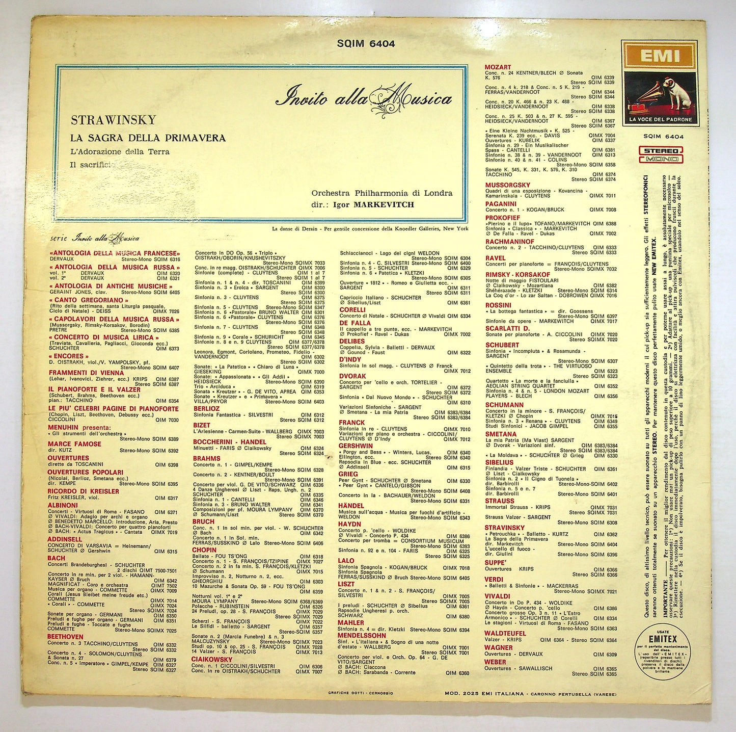 EBOND Strawinsky - La Sagra Della Primavera Vinile V107144