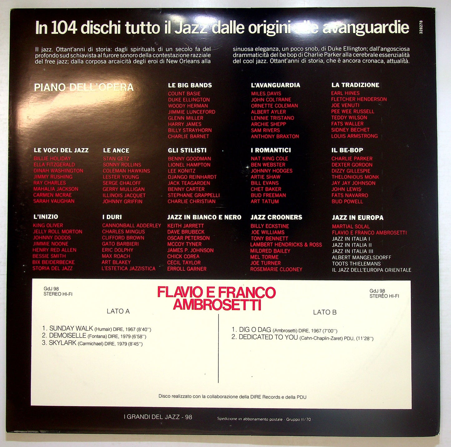 EBOND Flavio E Franco Ambrosetti - Flavio E Franco Ambrosetti Vinile V108028