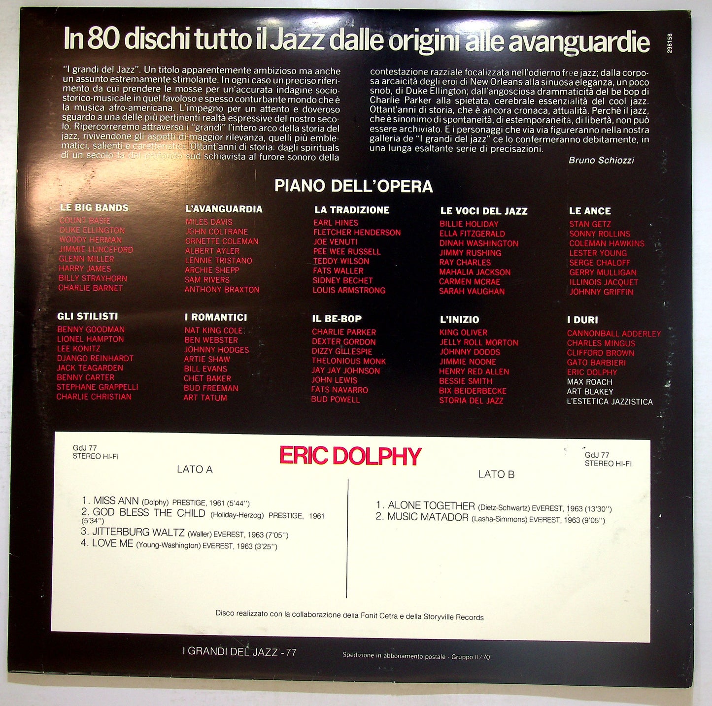 EBOND Eric Dolphy - Eric Dolphy Vinile V108040