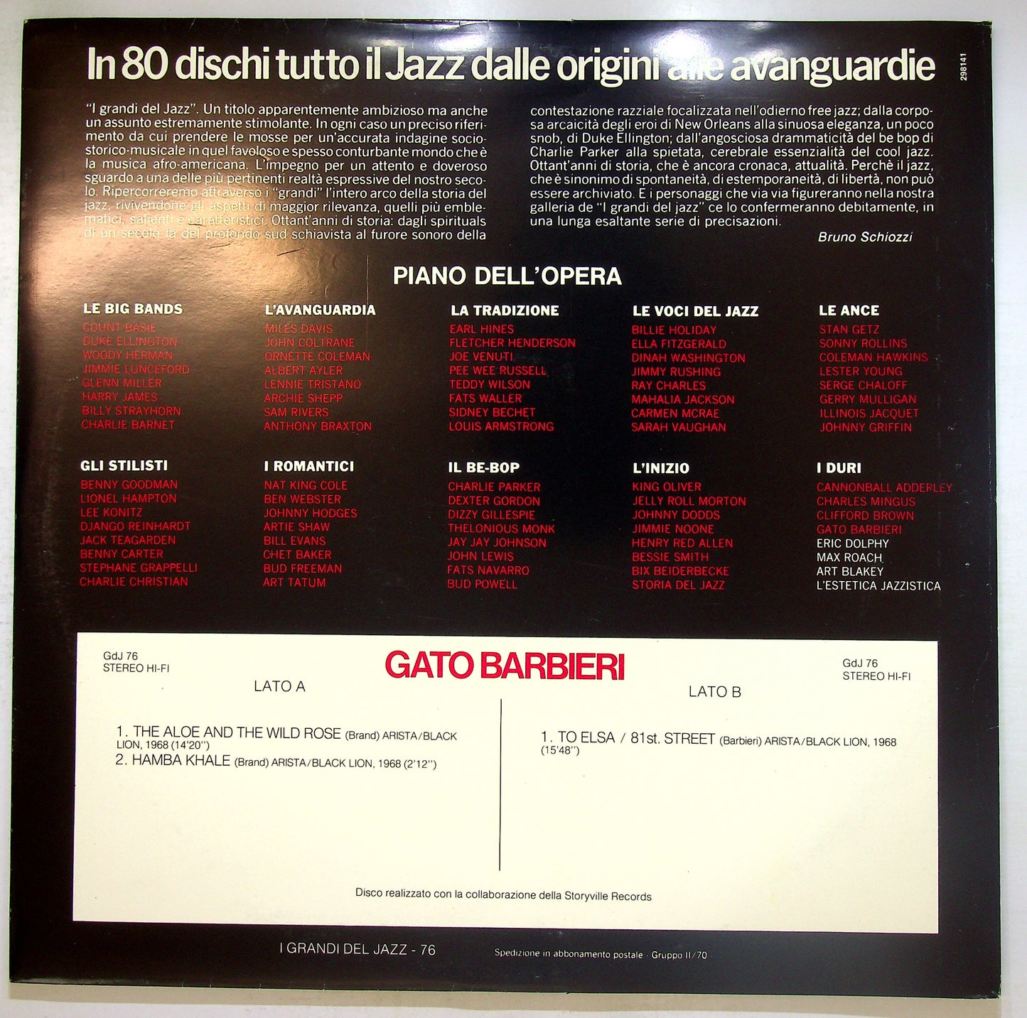 EBOND Gato Barbieri - Gato Barbieri Vinile V108043