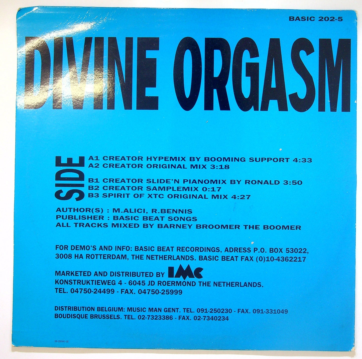 EBOND Divine Orgasm - Creator Vinile V109040