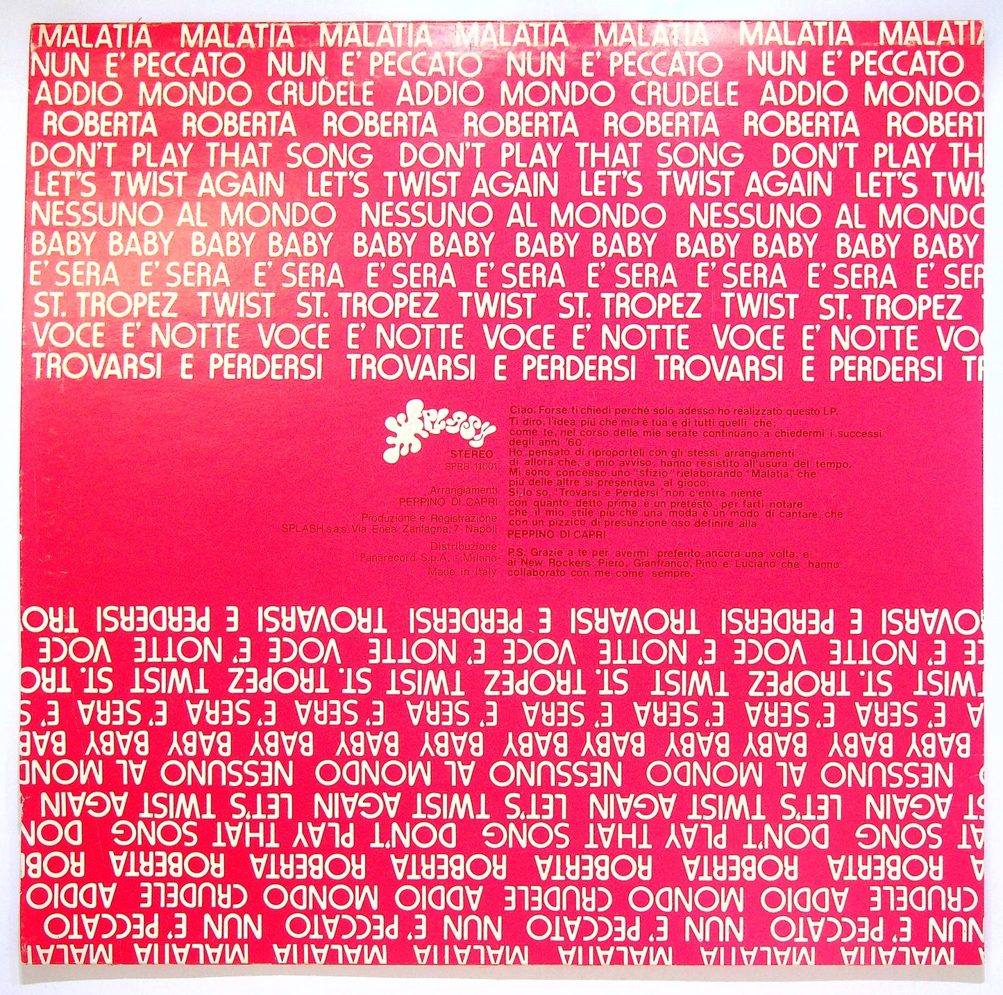 EBOND Peppino Di Capri - ... E Comincio Cosi Vinile V109070