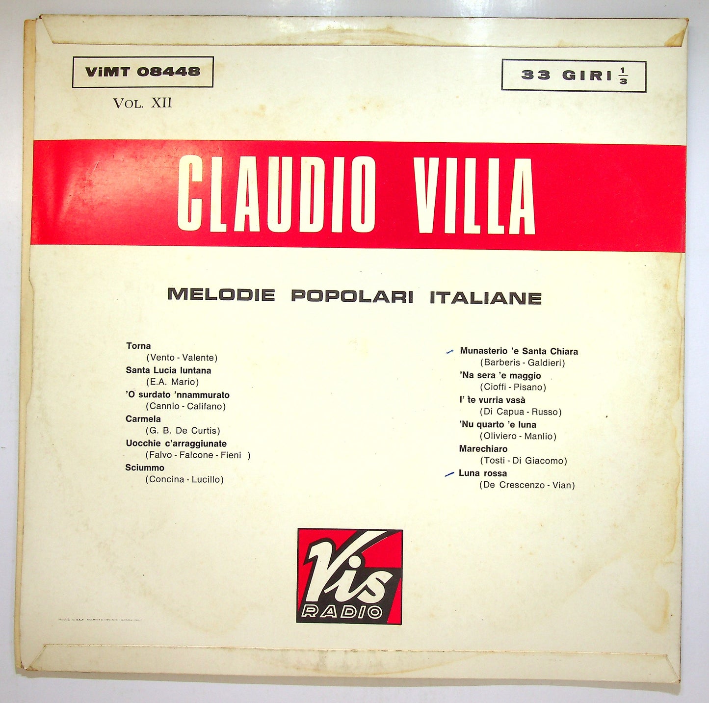 EBOND Claudio Villa - Souvenir De Naples Vinile V109086