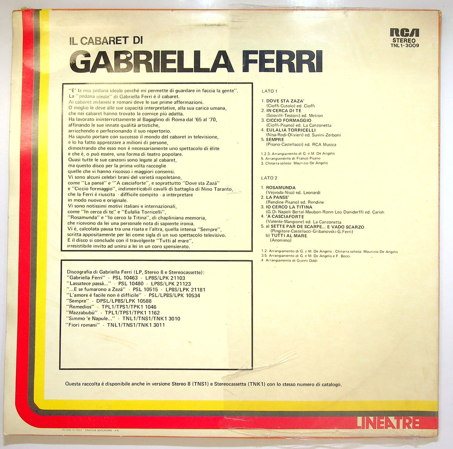 EBOND Gabriella Ferri - Il Cabaret Di Gabriella Ferri Vinile V109092