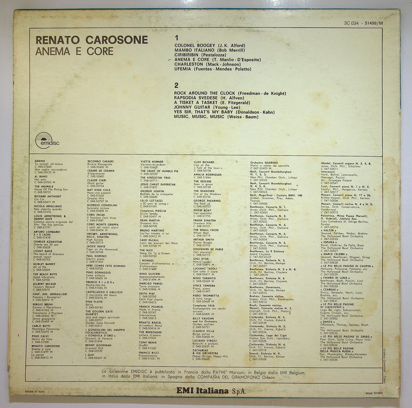 EBOND Renato Carosone - Anema E Core Vinile V109112