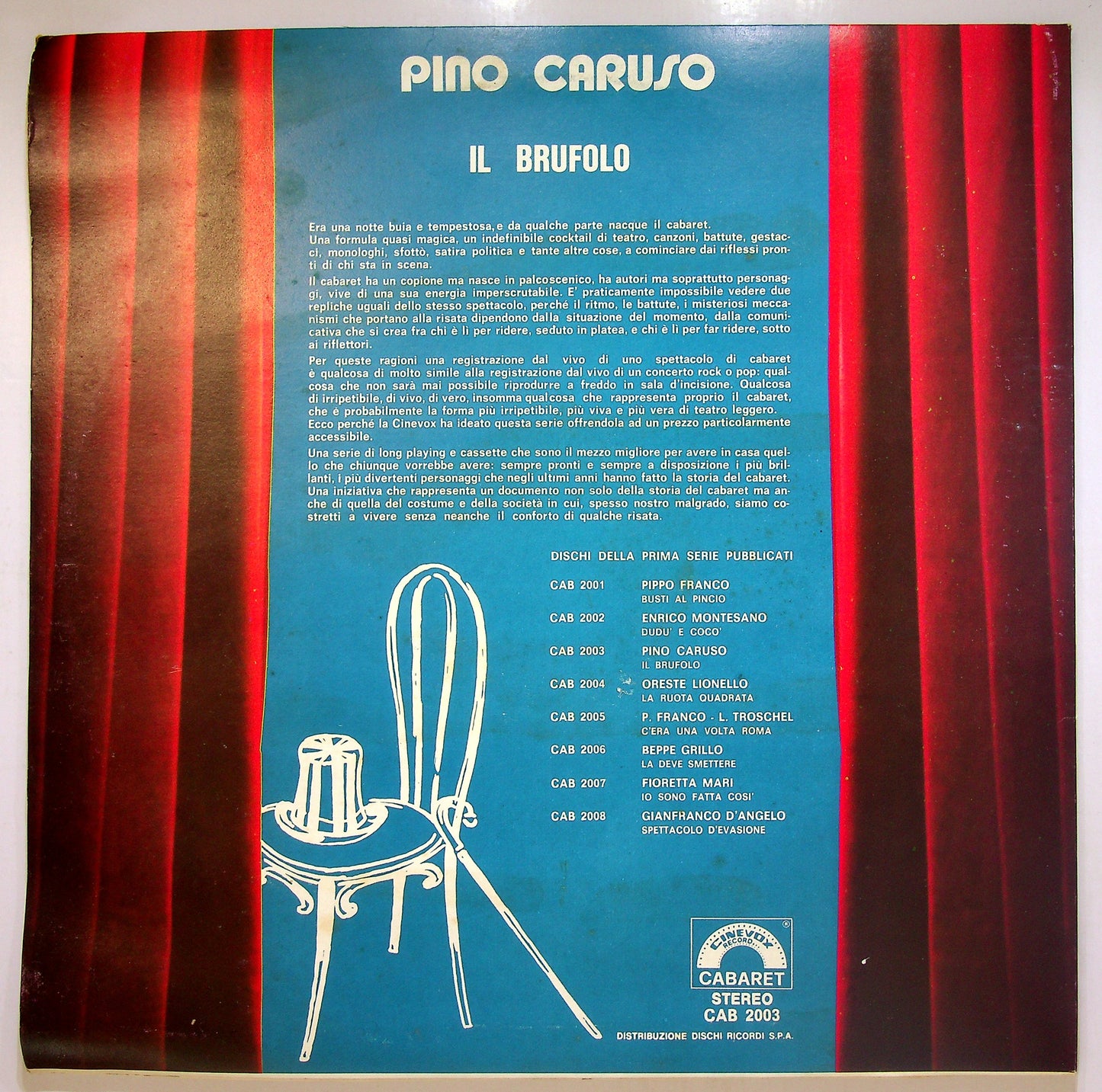 EBOND Pino Caruso - Il Brufolo Vinile V110007