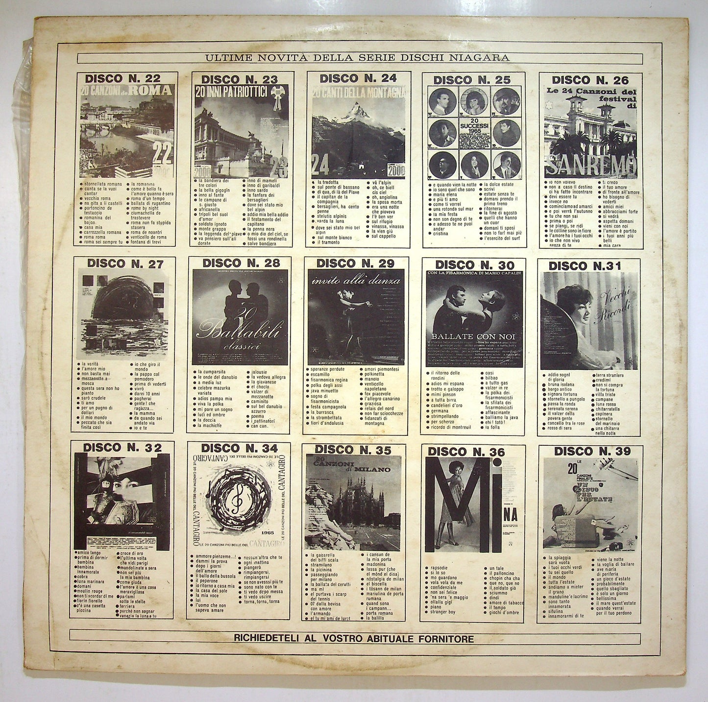 EBOND 20 Canzoni Popolari Del Risorgimento Italiano Vinile V110025