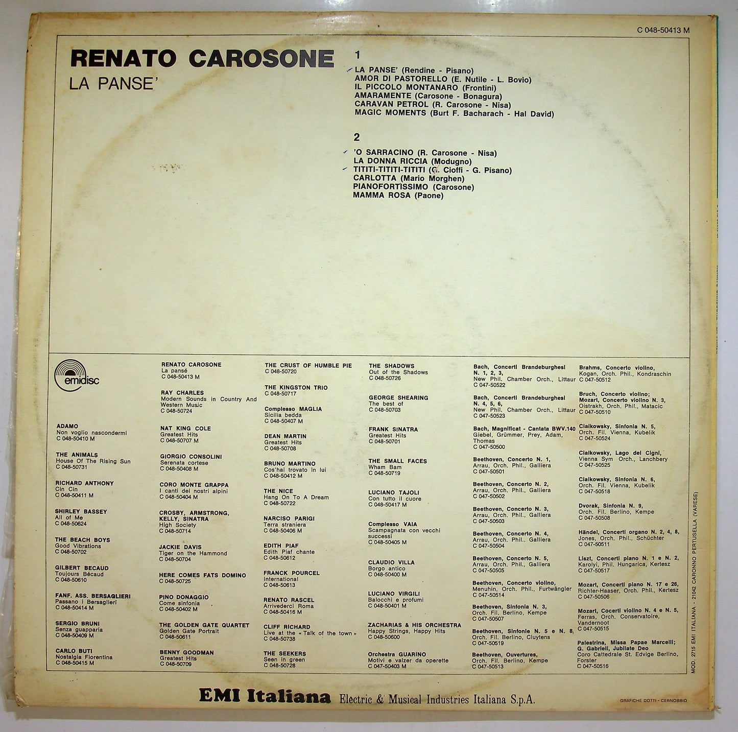 EBOND Renato Carosone - La Panse' Vinile V110035