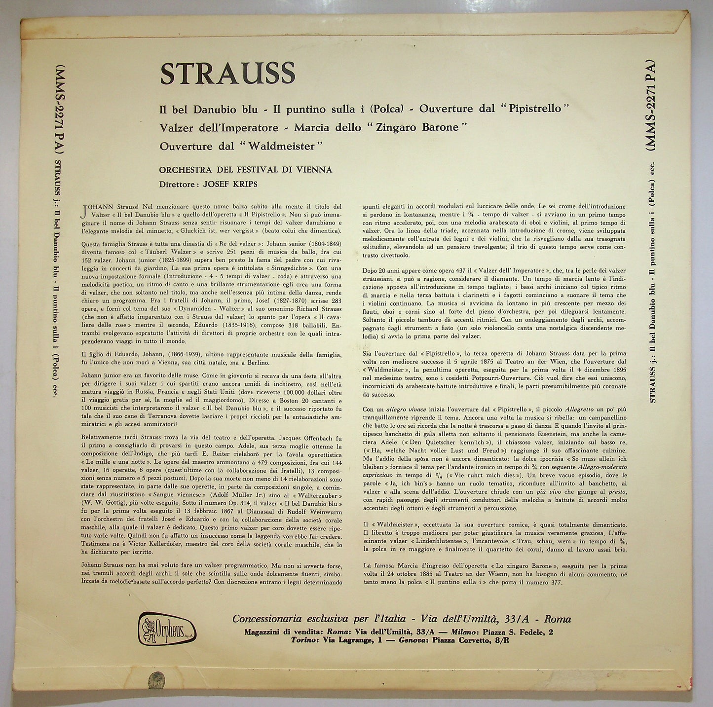 EBOND Strauss - Josef Krips - A Strauss Concert Vinile V110049