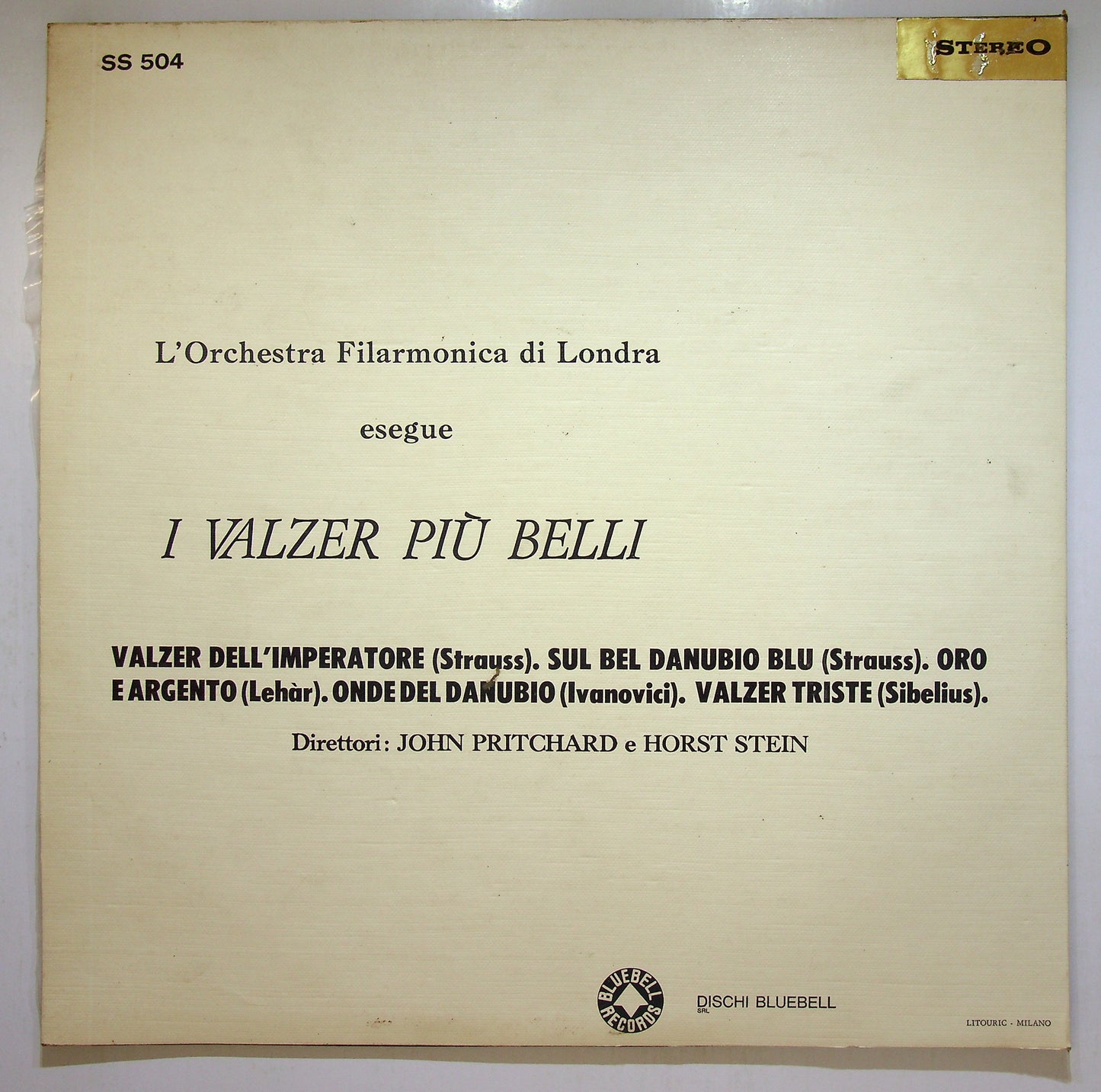 EBOND The London Philharmonic Orchestra - I Valzer Piu Belli Vinile V110050