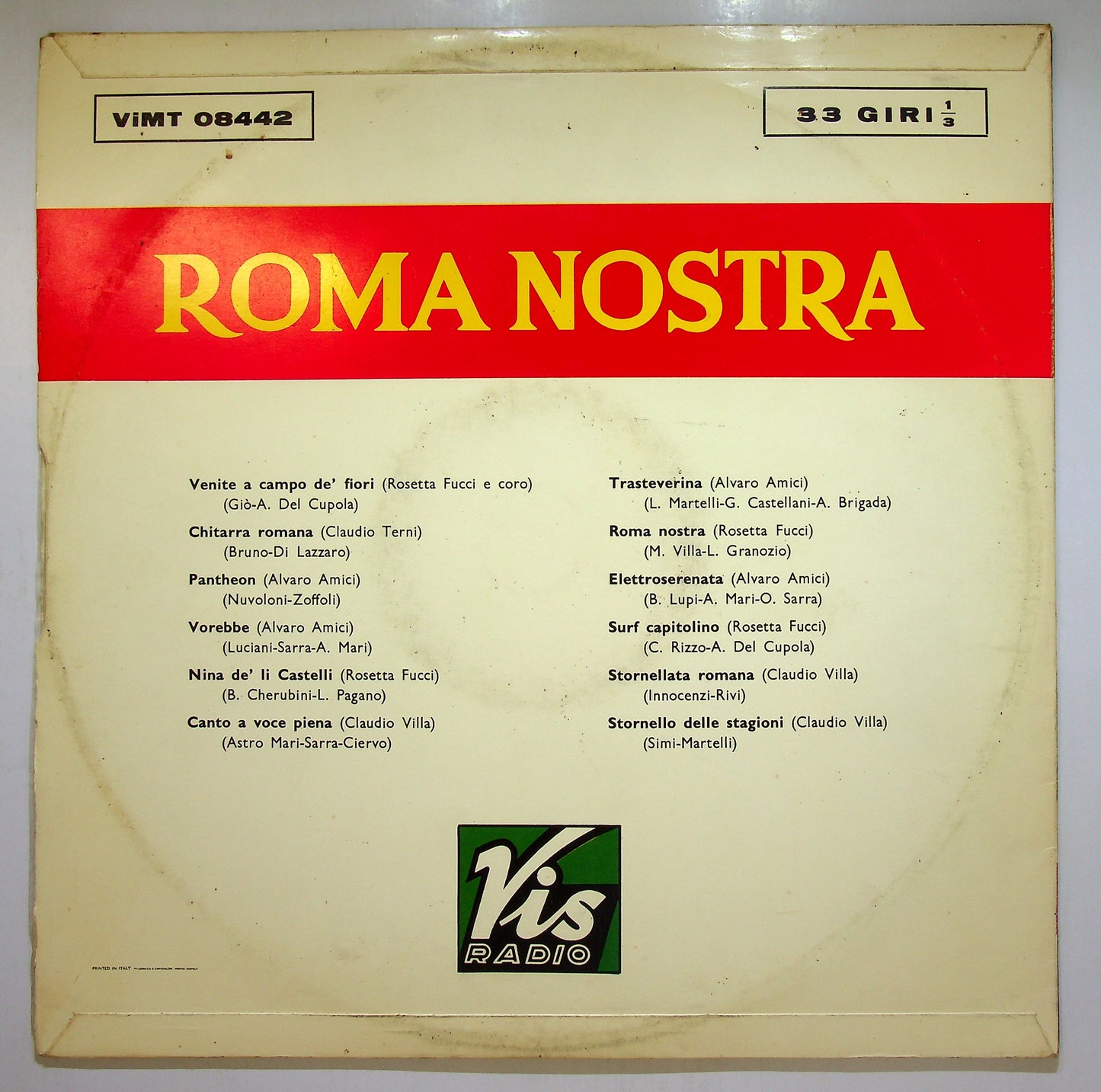 EBOND Various - Roma Nostra Vinile V110053