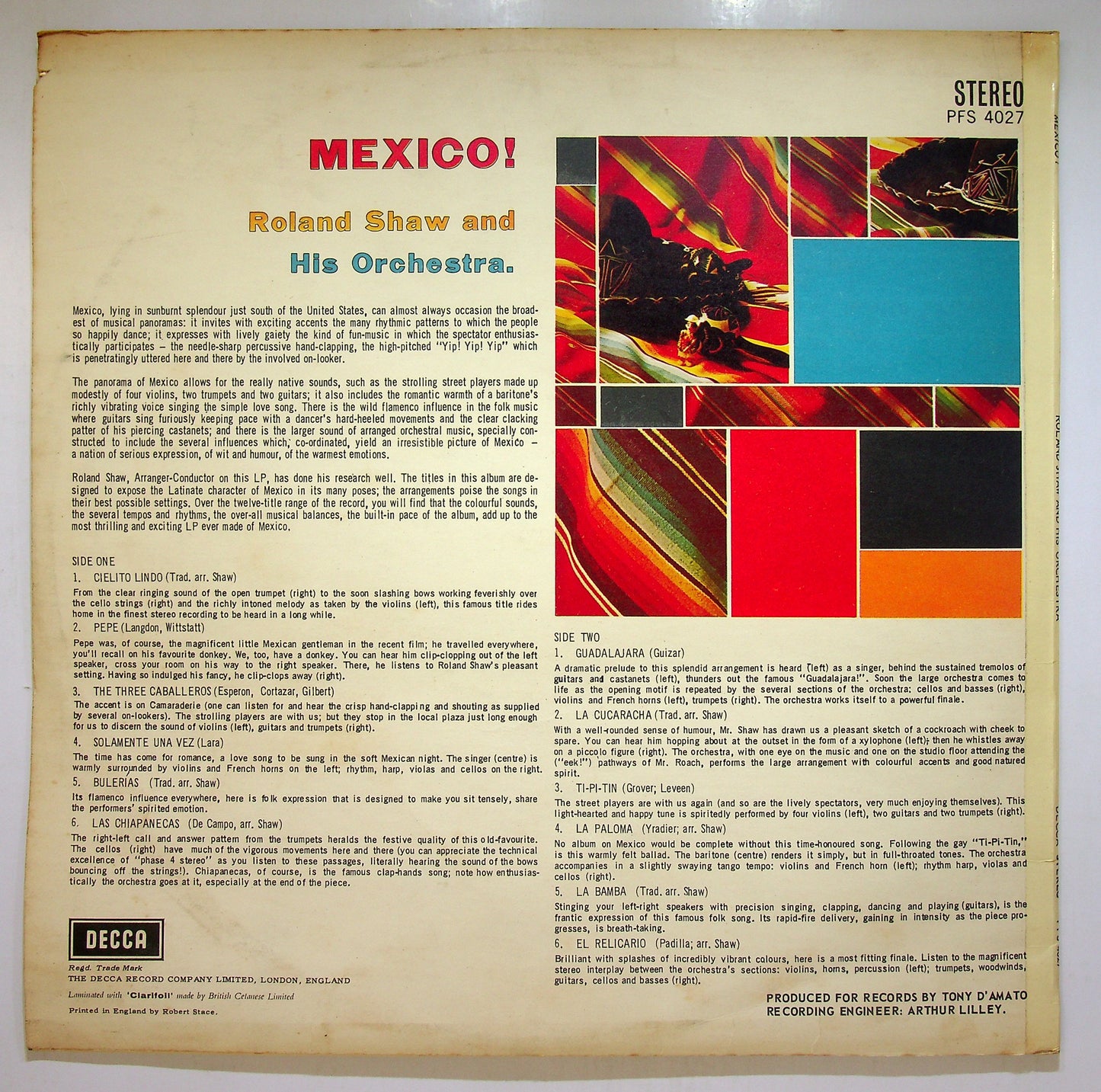 EBOND Roland Shaw And His Orchestra - Mexico! Vinile V110059