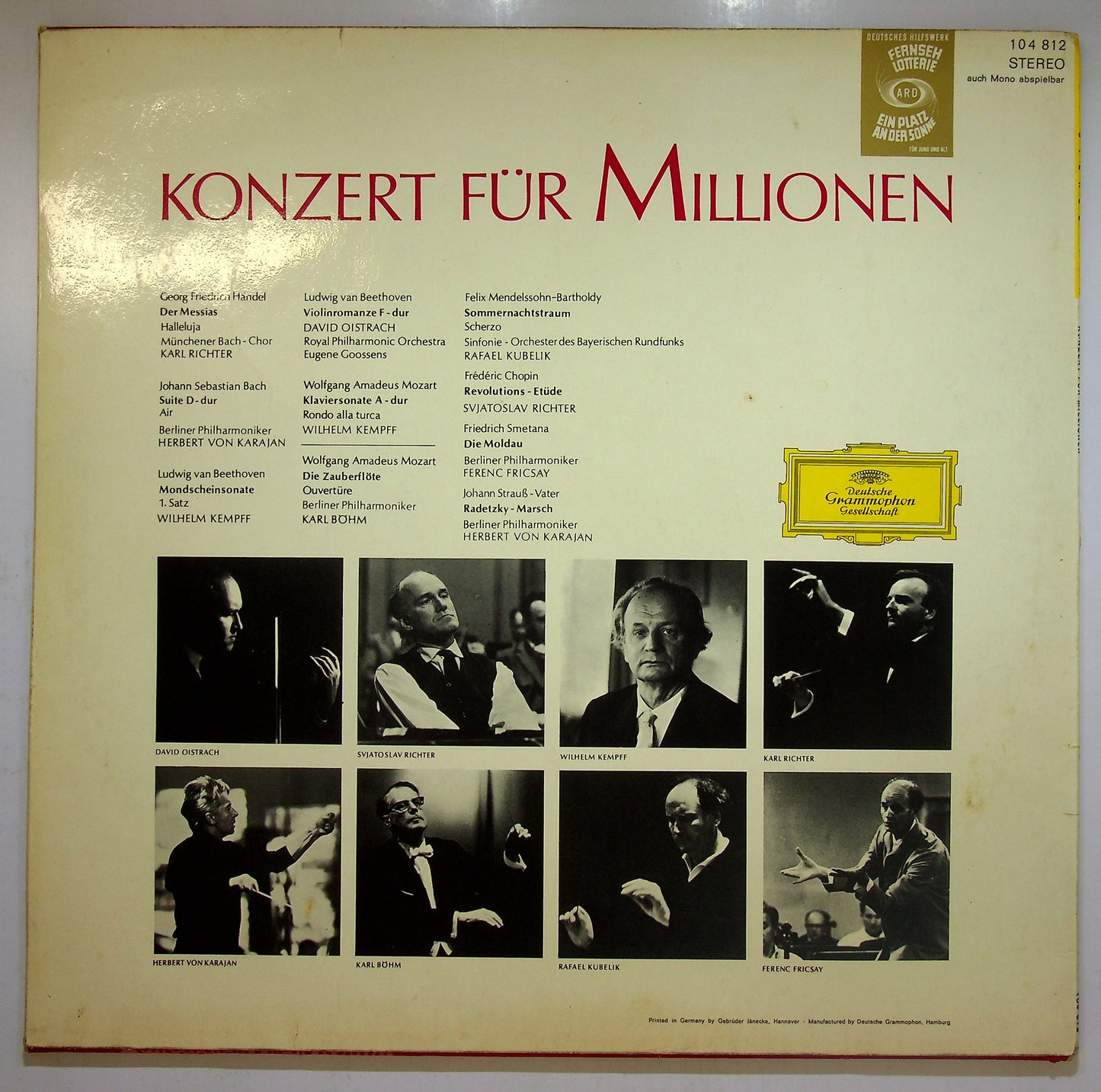 EBOND Various - Konzert Fur Millionen Vinile V110122