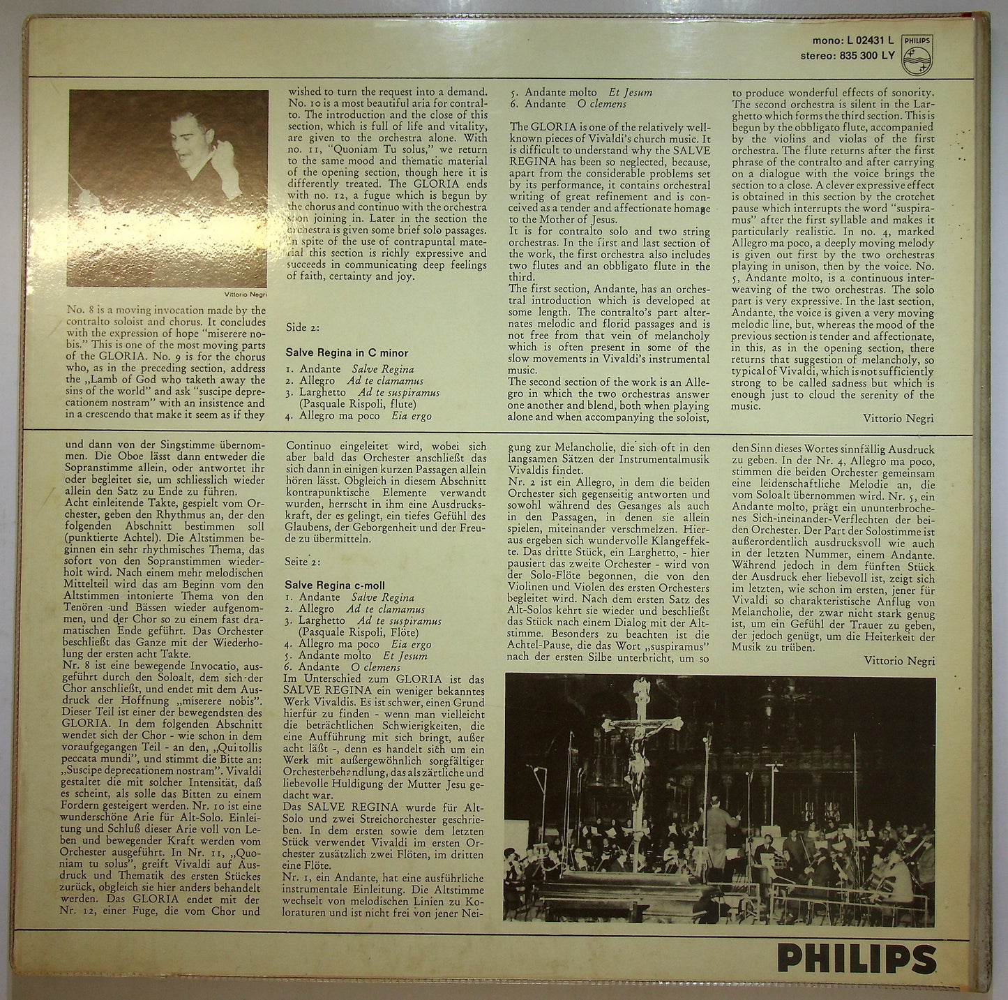 EBOND Vivaldi In San Marco, Gloria / Salve Regina. Volume 1 Vinile V110124