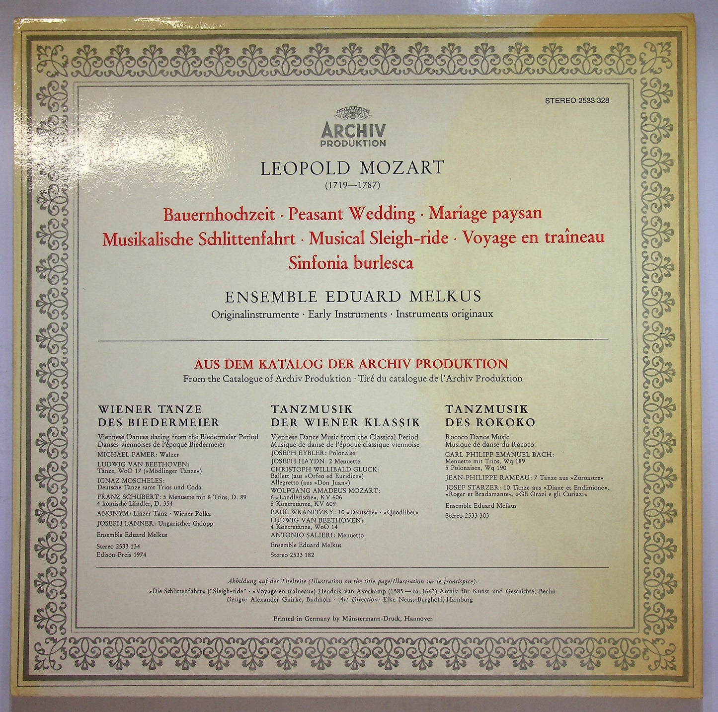 EBOND Leopold Mozart - Musikalische Schlittenfahrt Vinile V110127