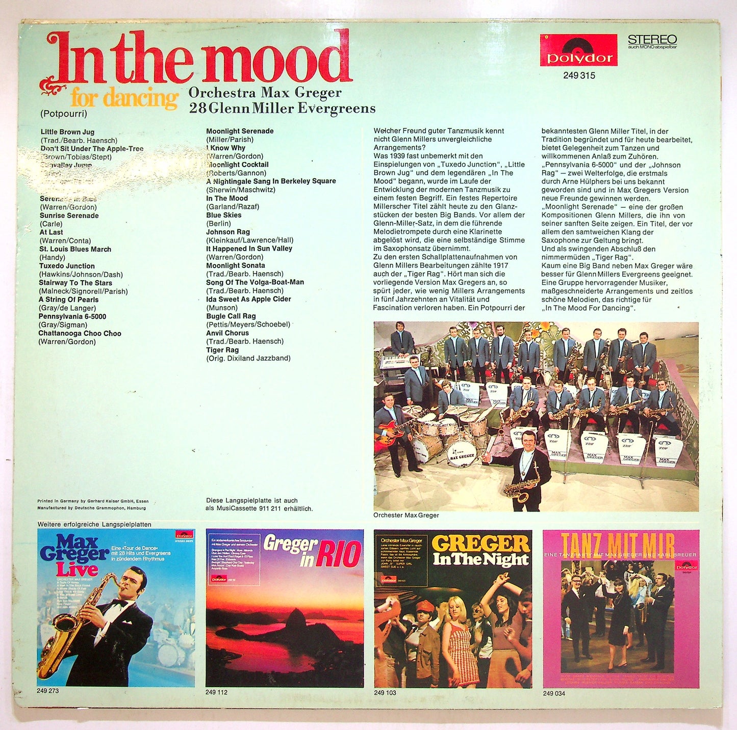 EBOND Orchestra Max Greger - In The Mood For Dancing (Potpourri) Vinile V110148