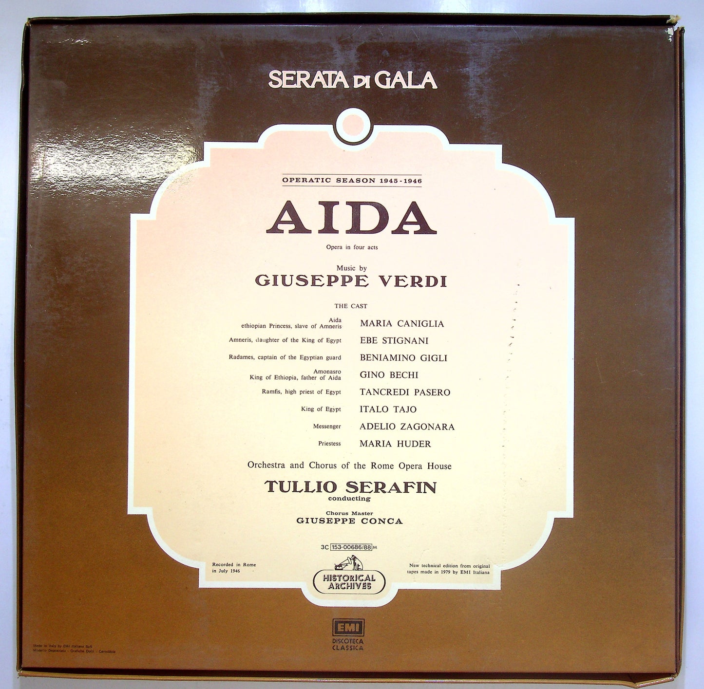 EBOND Giuseppe Verdi - AIDA Vinile V111003