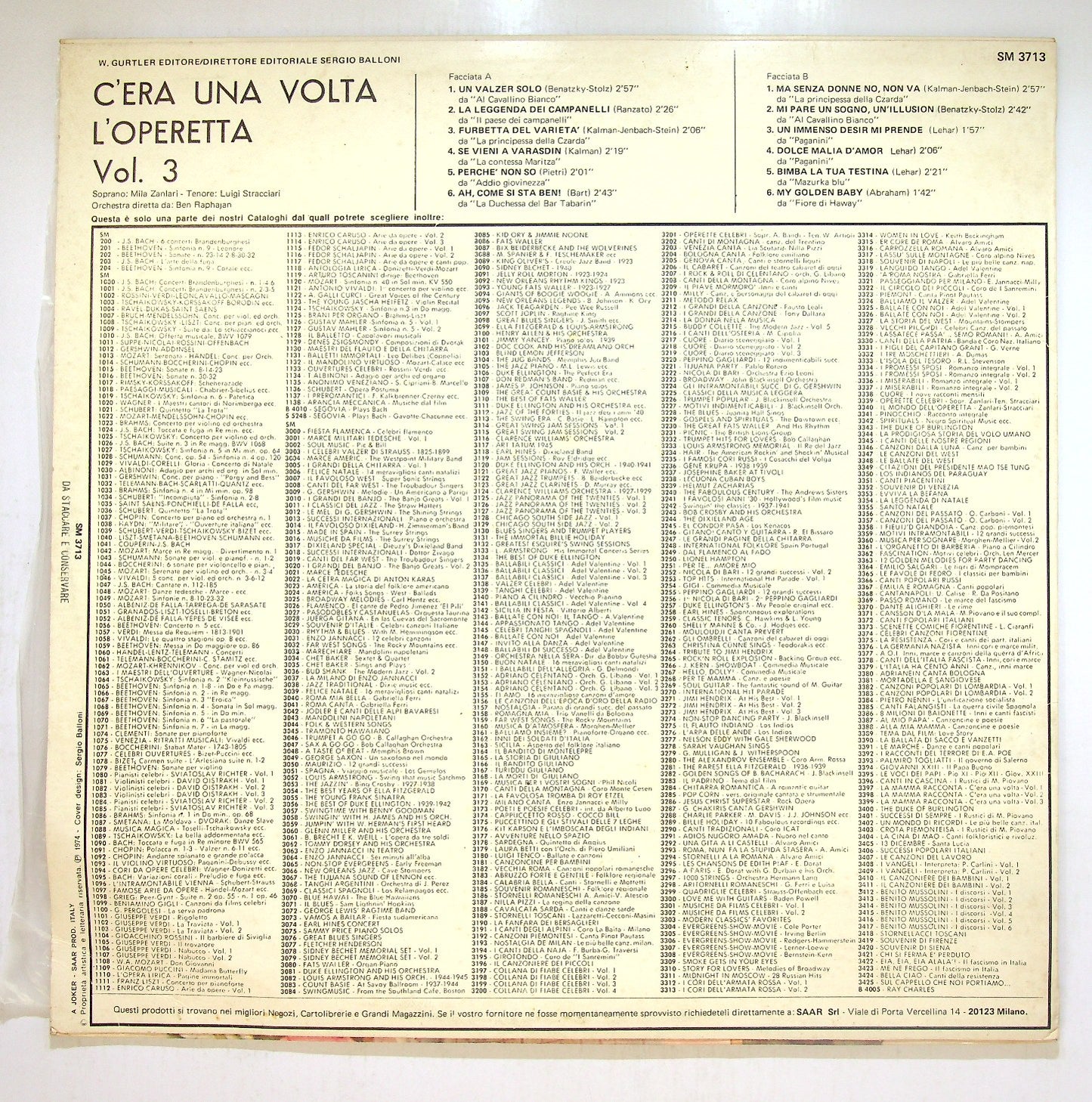EBOND Mila Zanlari - C'Era Una Volta L'Operetta - Vol. 3 Vinile V112091