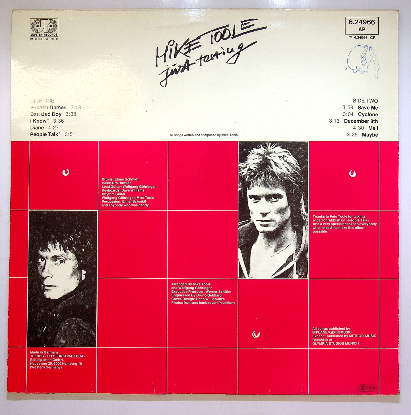 EBOND Mike Toole - Just Testing Vinile V112125