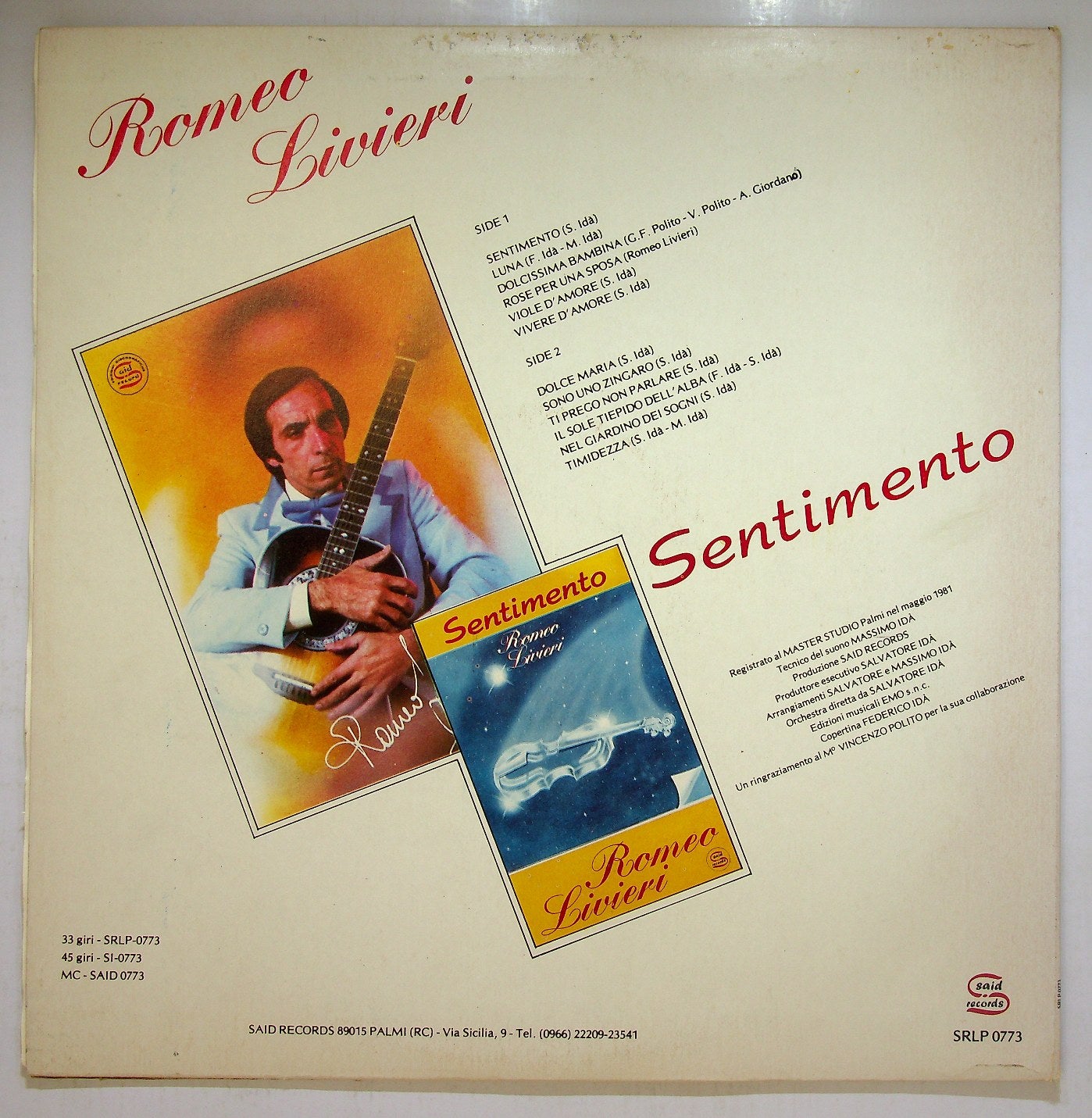 EBOND Romeo Livieri - Sentimento Vinile V113031