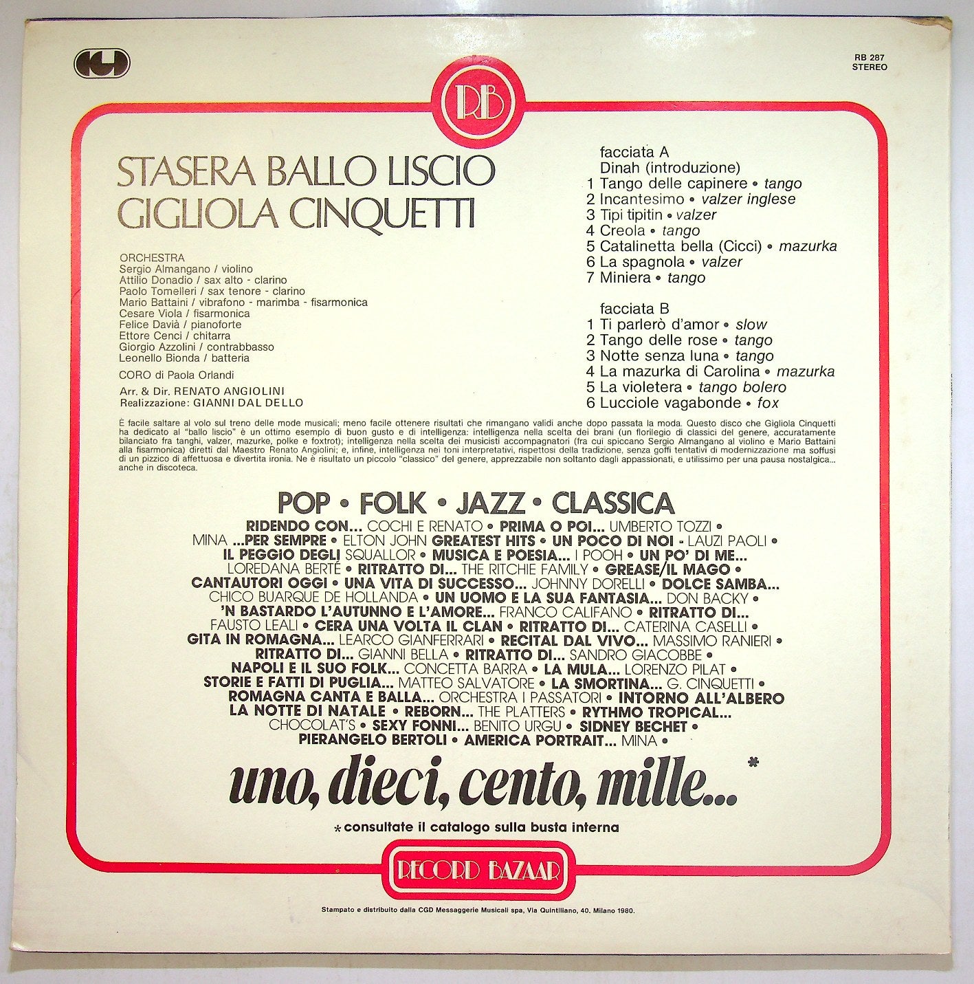 EBOND Gigliola Cinquetti - Stasera Ballo Liscio Vinile V113050