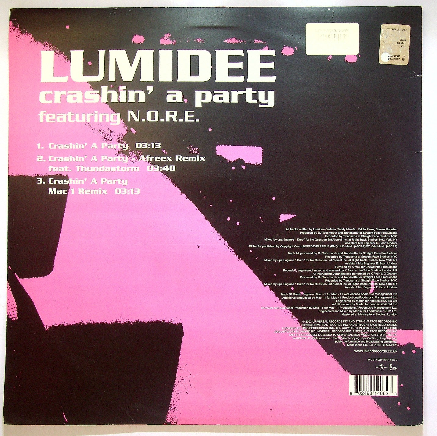 EBOND Lumidee Featuring N.O.R.E. - Crashin' A Party Vinile V113146