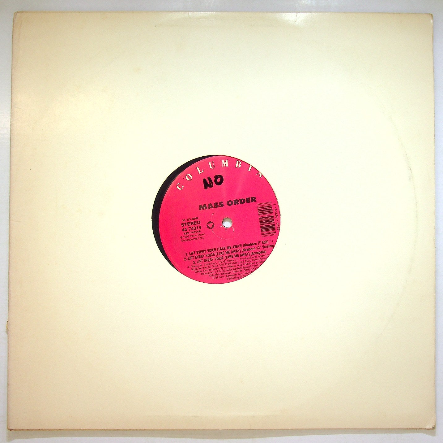 EBOND Mass Order - Lift Every Voice (Take Me Away) Vinile V114005