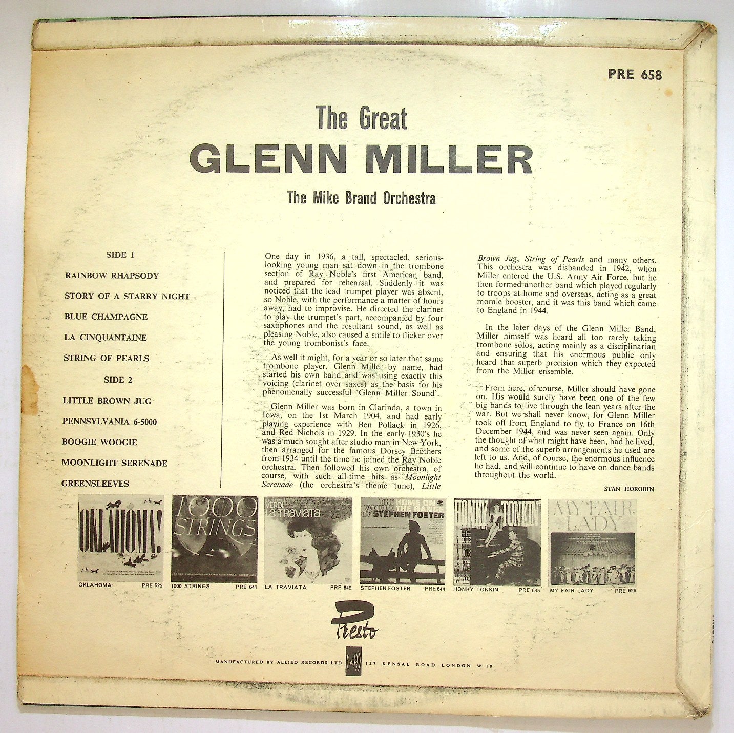 EBOND The Mike Brand Orchestra - The Great Glenn Miller Vinile V114050