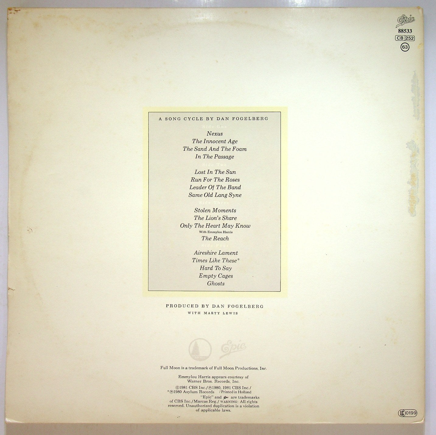 EBOND Dan Fogelberg - The Innocent Age Vinile V114131