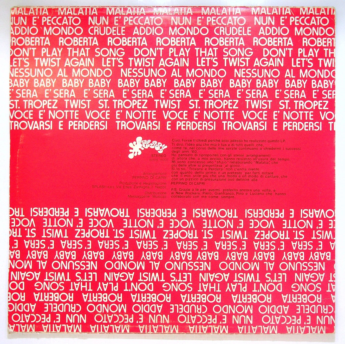 EBOND Peppino Di Capri - ... E Comincio Cosi Vinile V115018