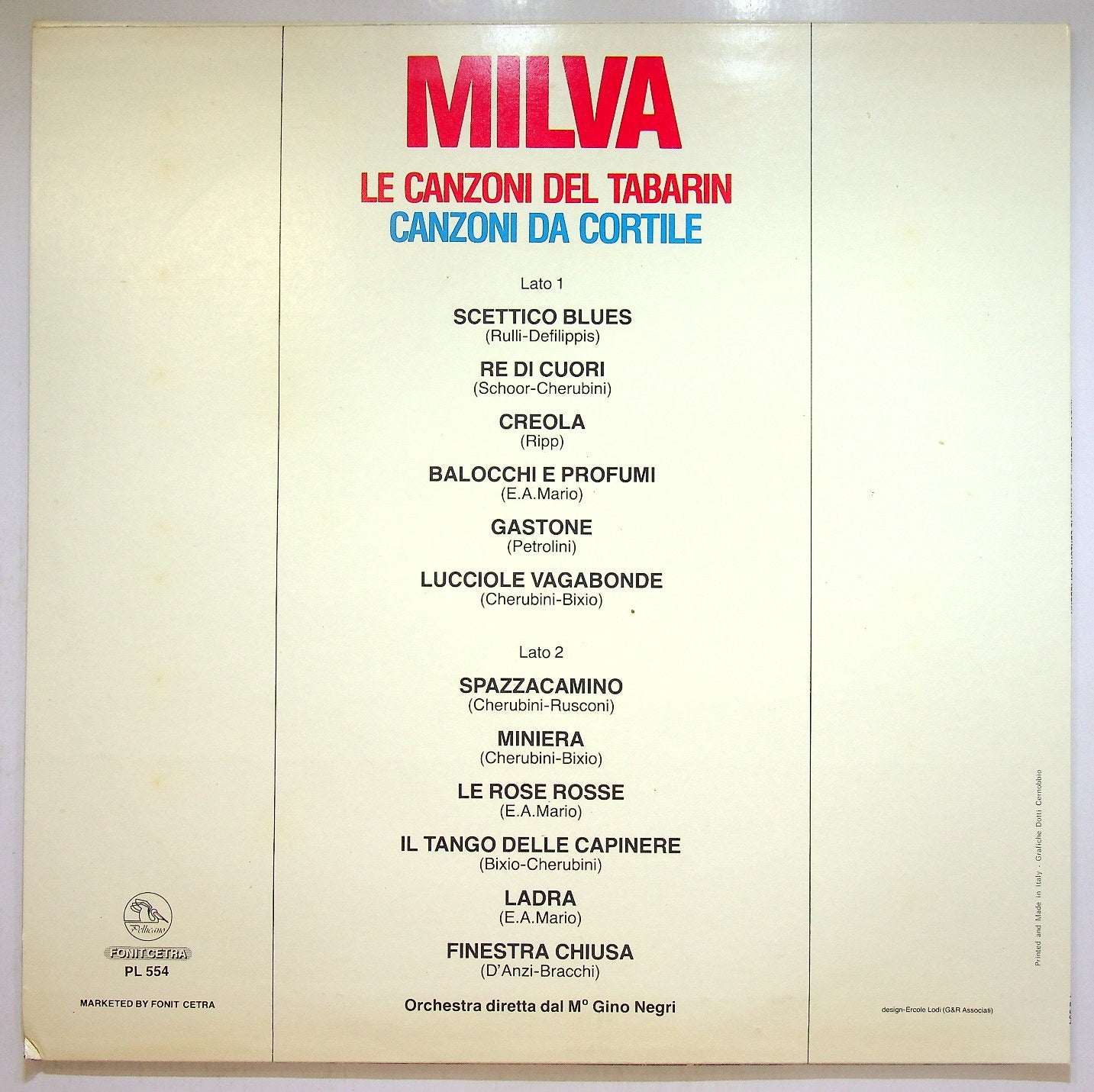 EBOND Milva - Le Canzoni Del Tabarin - Canzoni Da Cortile Vinile V115026