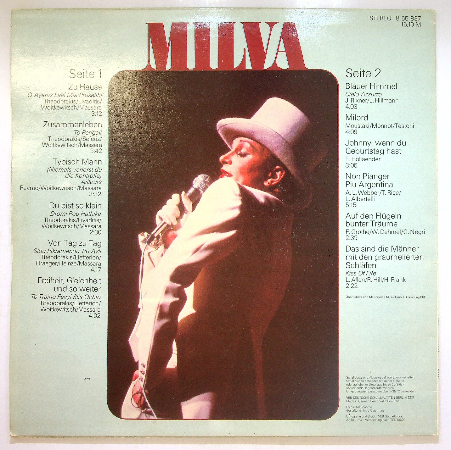 EBOND Milva - Milva Vinile V115054