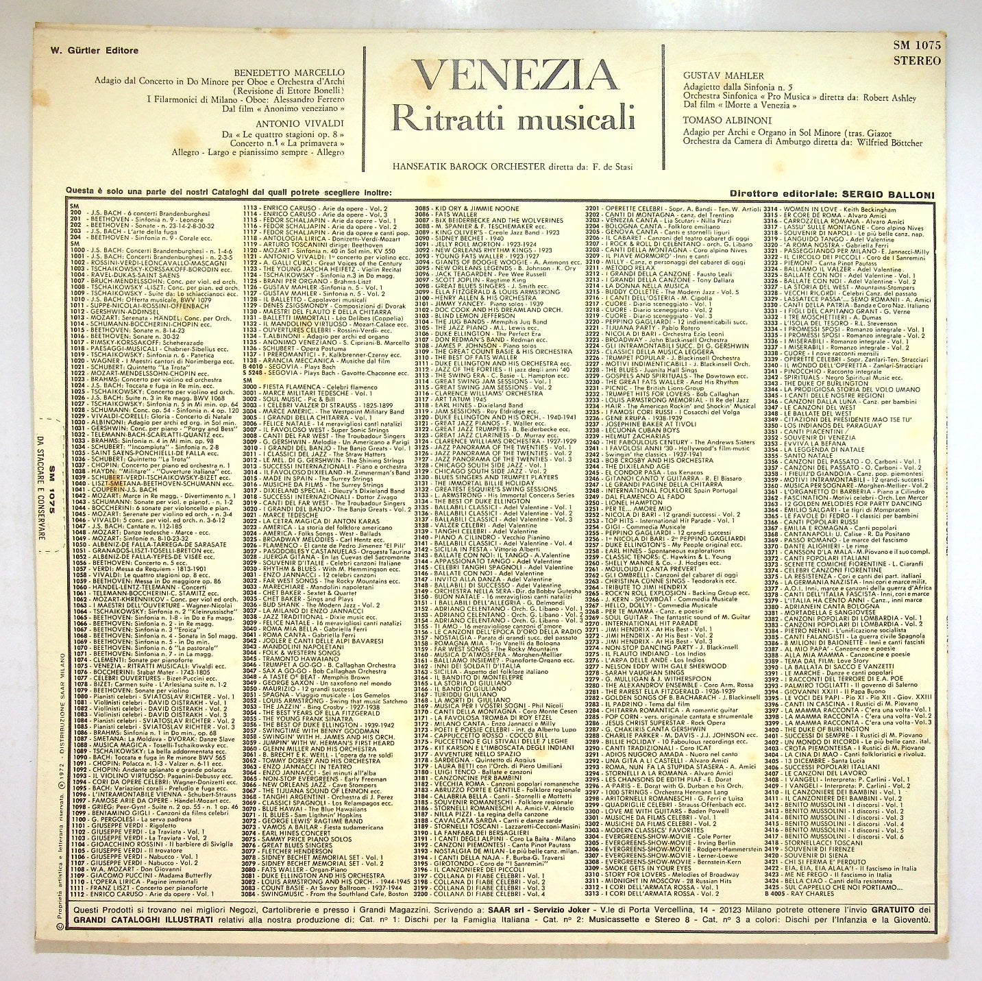 EBOND Venezia - Ritratti Musicali Vinile V115132