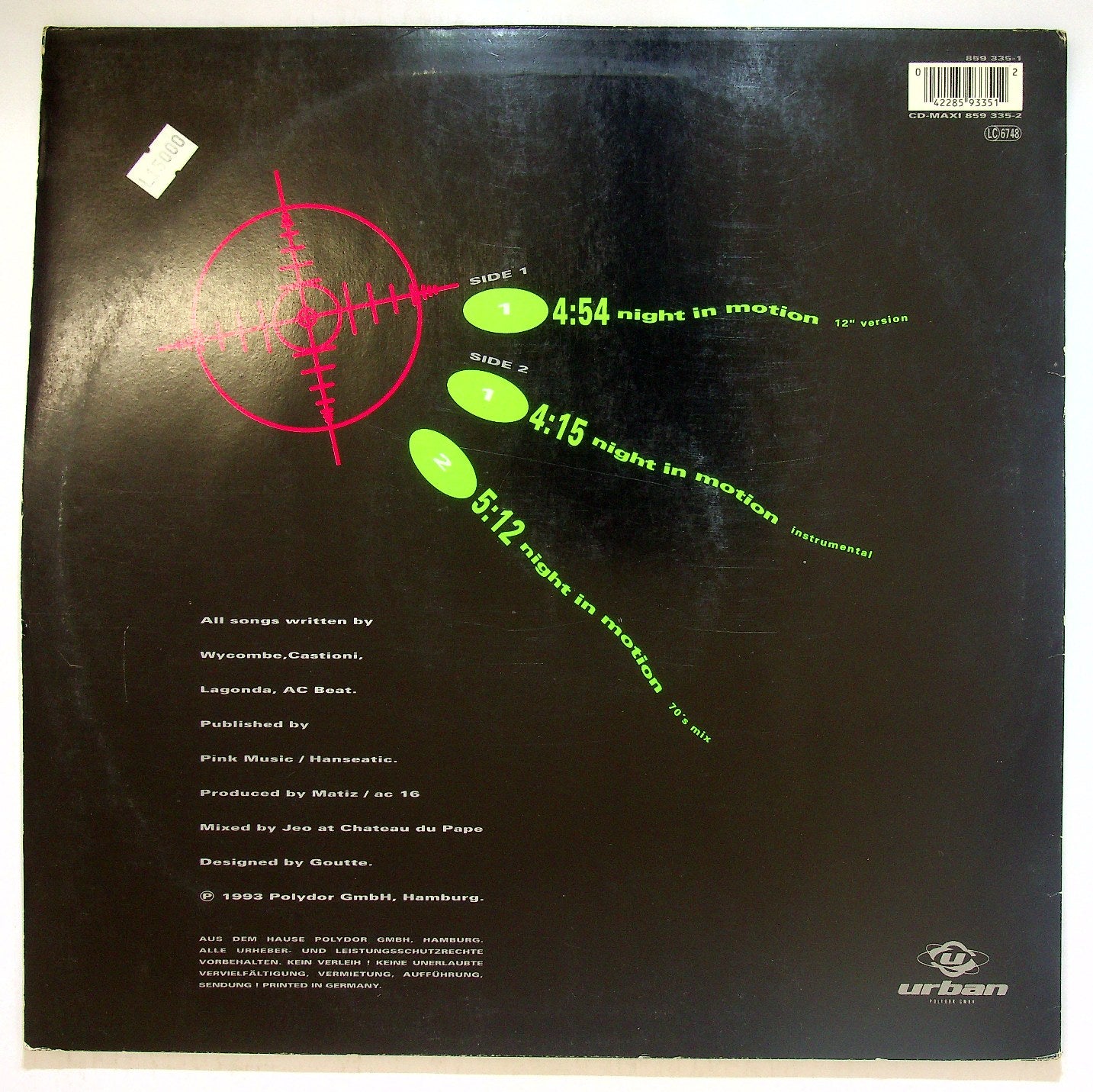 EBOND U 96 - Night In Motion Vinile V115135