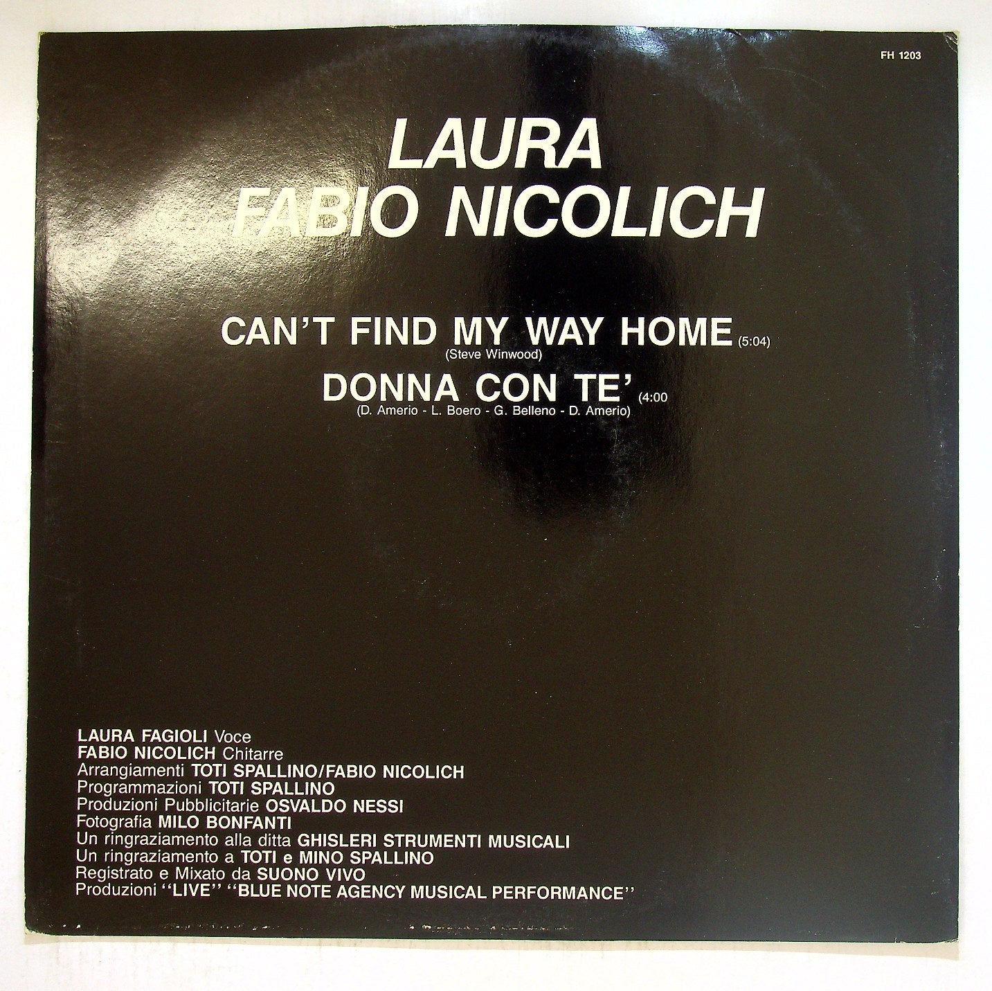 EBOND Laura - Fabio Nicolich - Can't Find My Way Home Vinile V116024