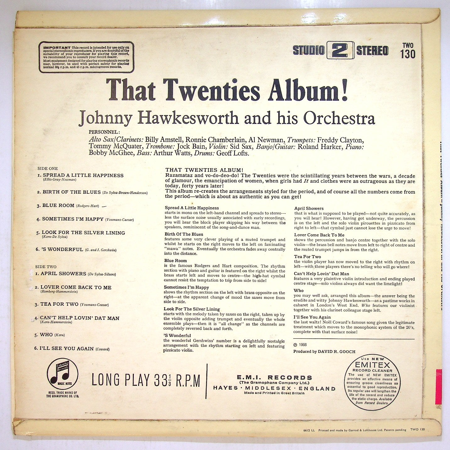 EBOND Johnny Hawkesworth And His Orchestra - That Twenties Album Vinile V116059