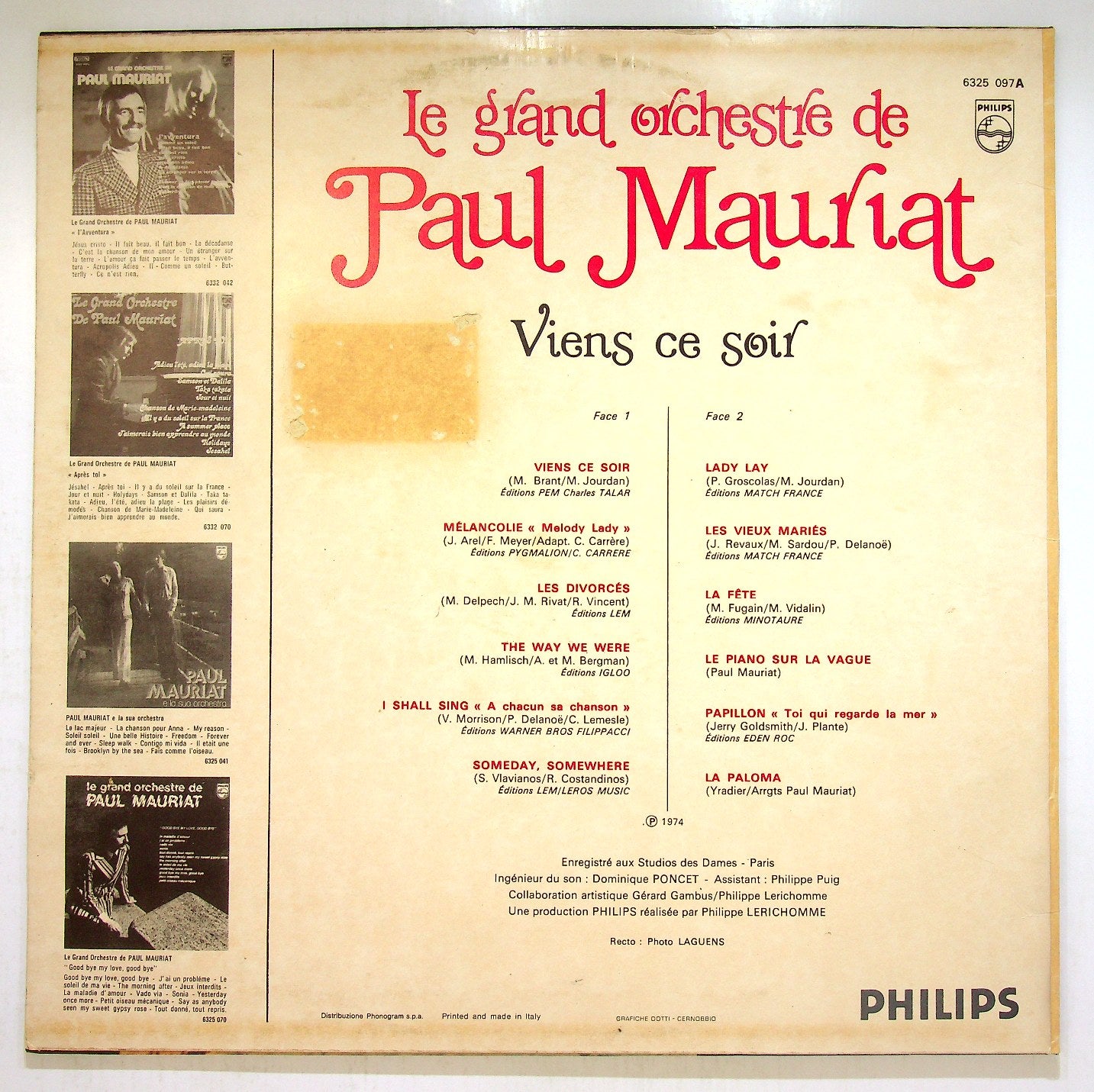 EBOND Le Grand Orchestre De Paul Mauriat - The Way We Were Vinile V116060