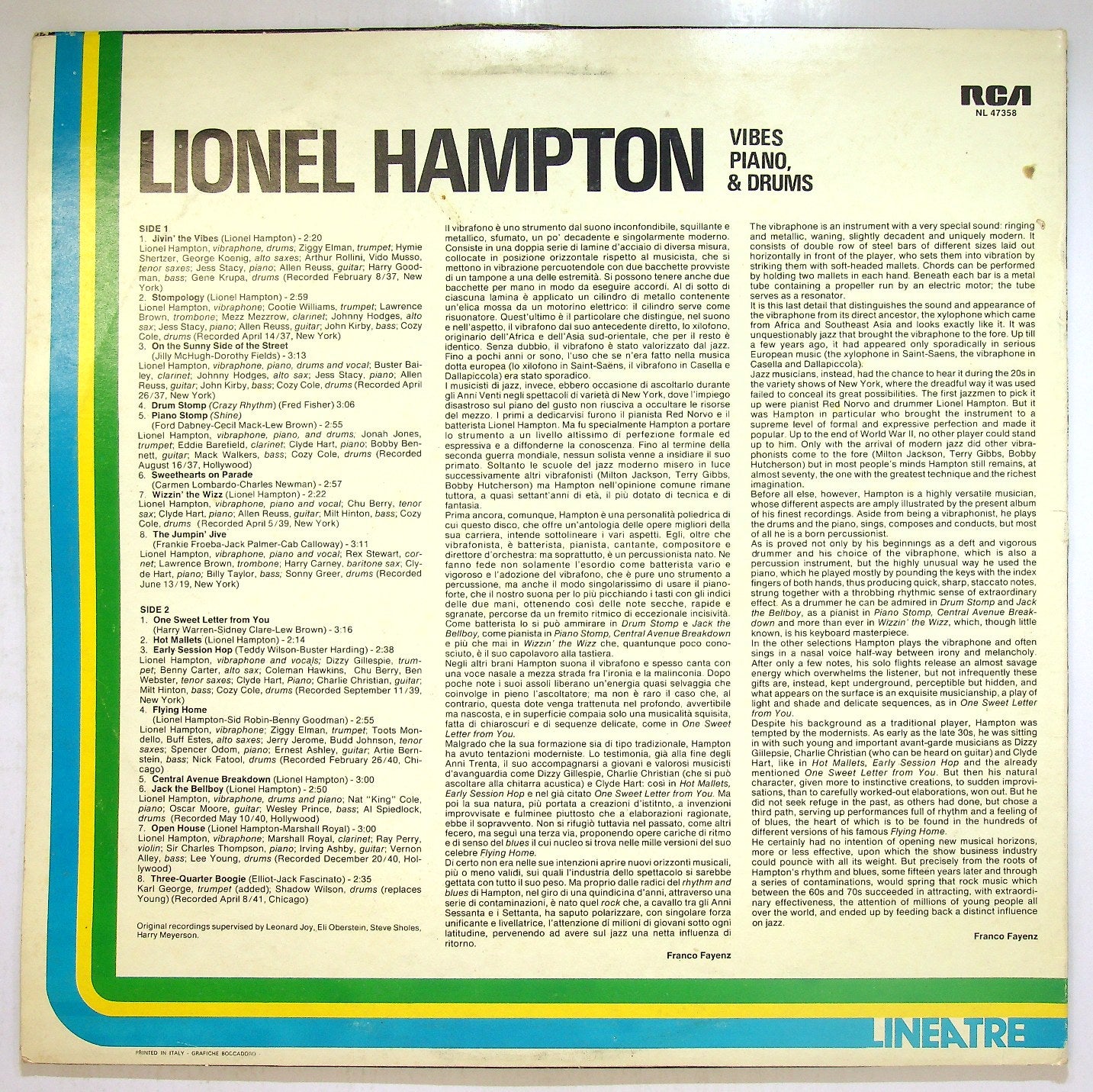 EBOND Lionel Hampton - Vibes, Piano & Drums Vinile V116062