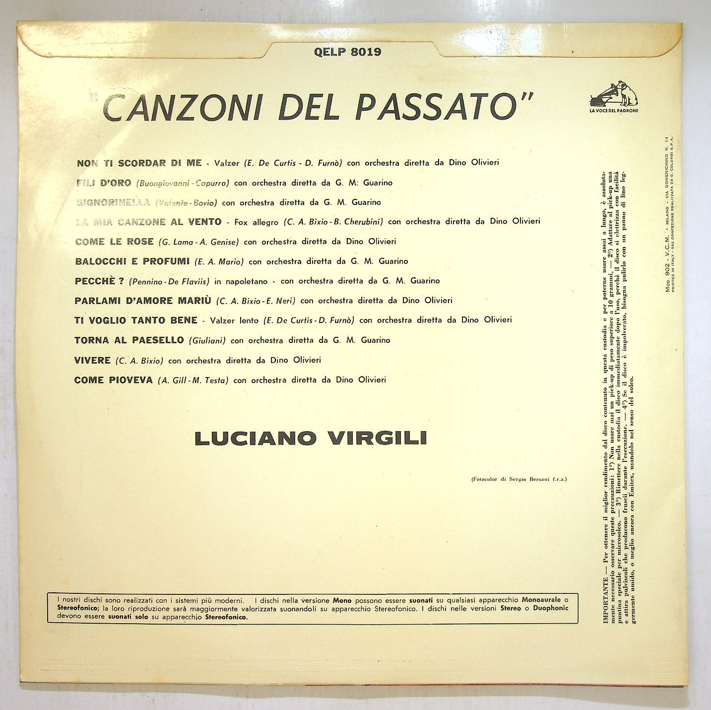 EBOND Luciano Virgili - Canzoni Del Passato Vinile V117004