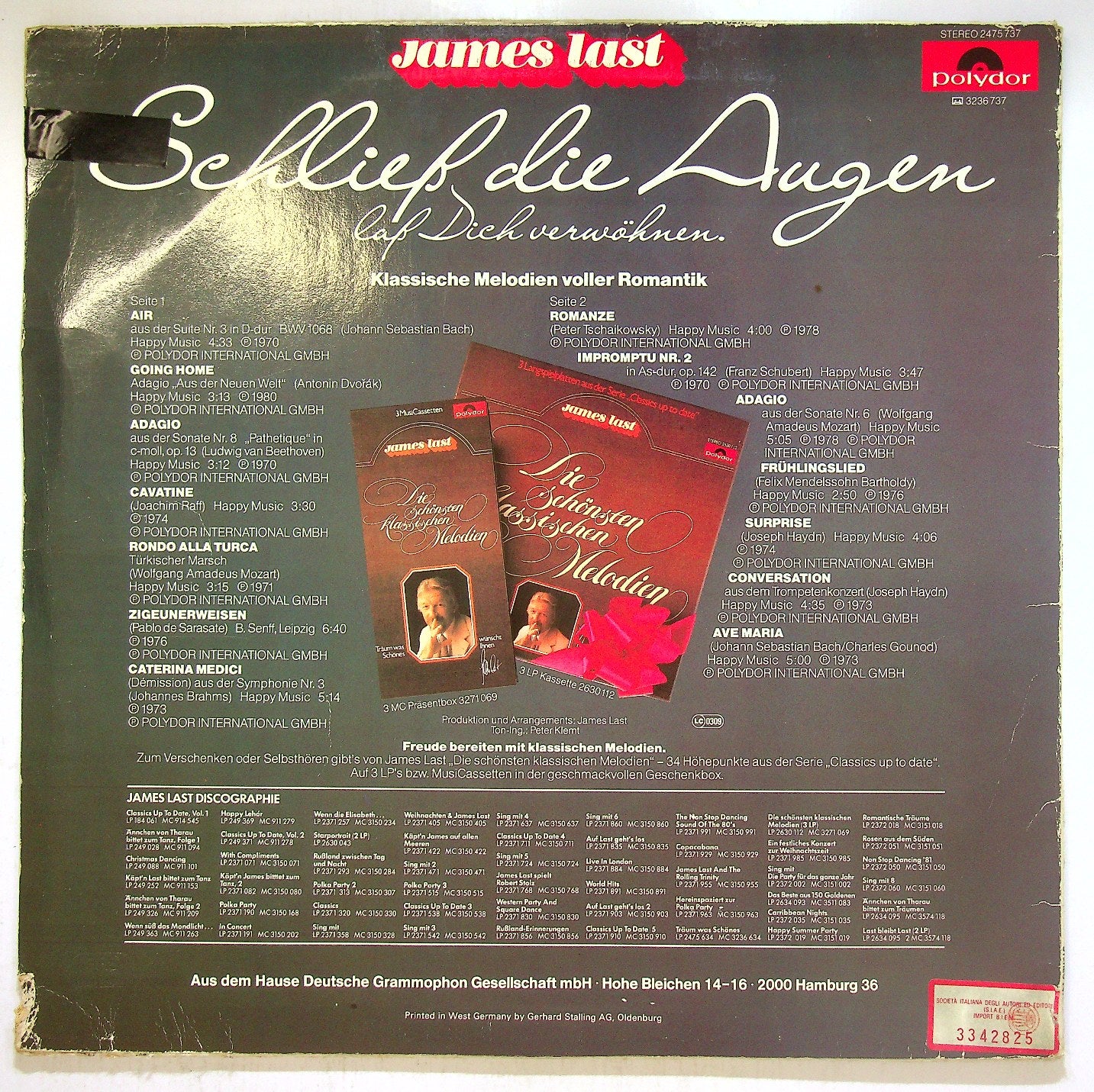 EBOND James Last - Schließ Die Augen Laß Dich Verwohnen Vinile V117045