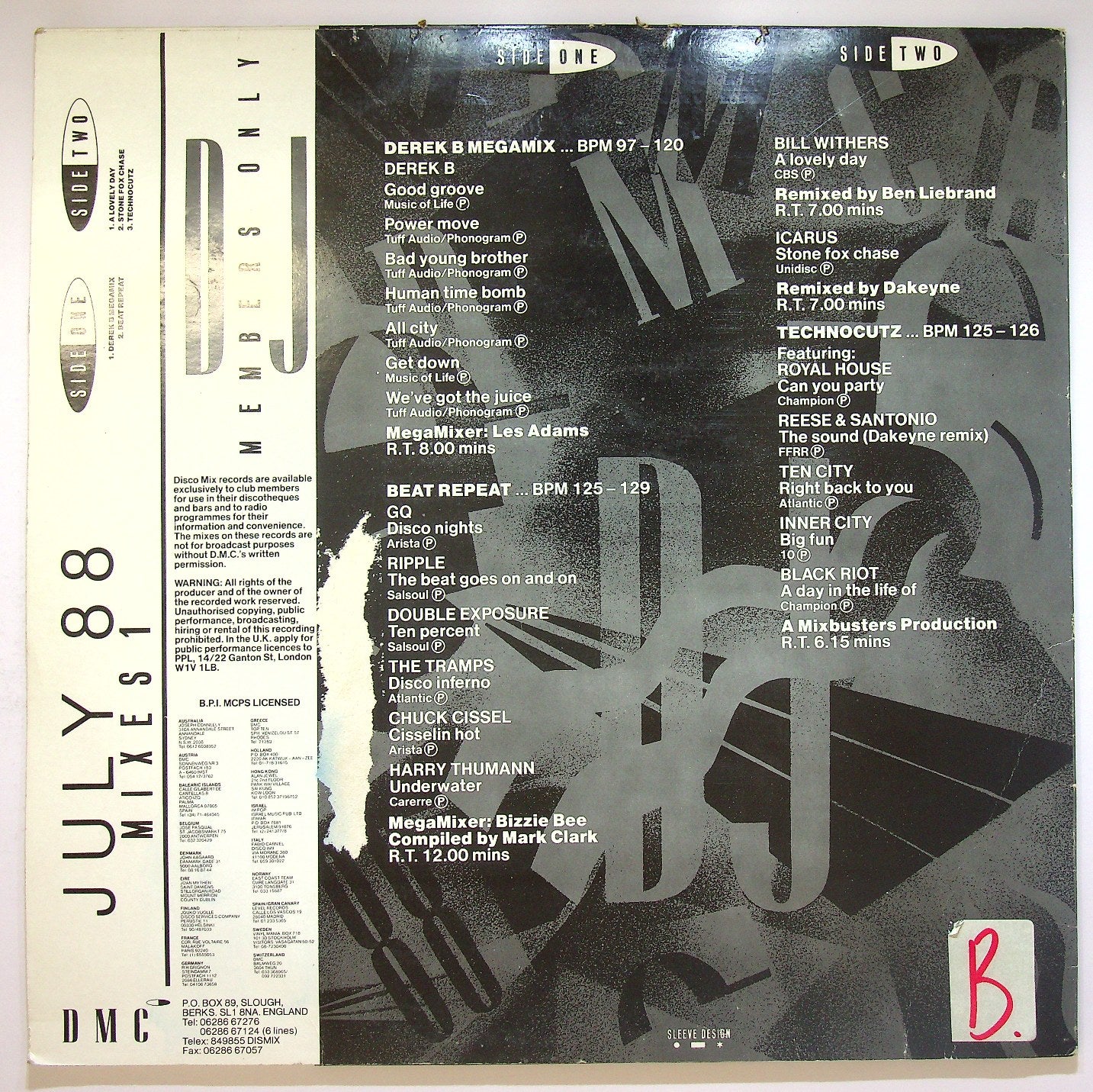 EBOND Various - July 88 - Mixes 1 Vinile V117142