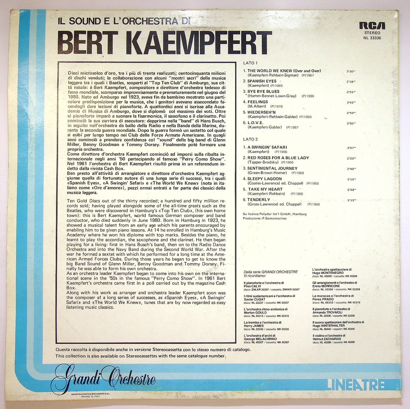 EBOND Bert Kaempfert - Il Sound E L'Orchestra Di Bert Kaempfert Vinile V118006
